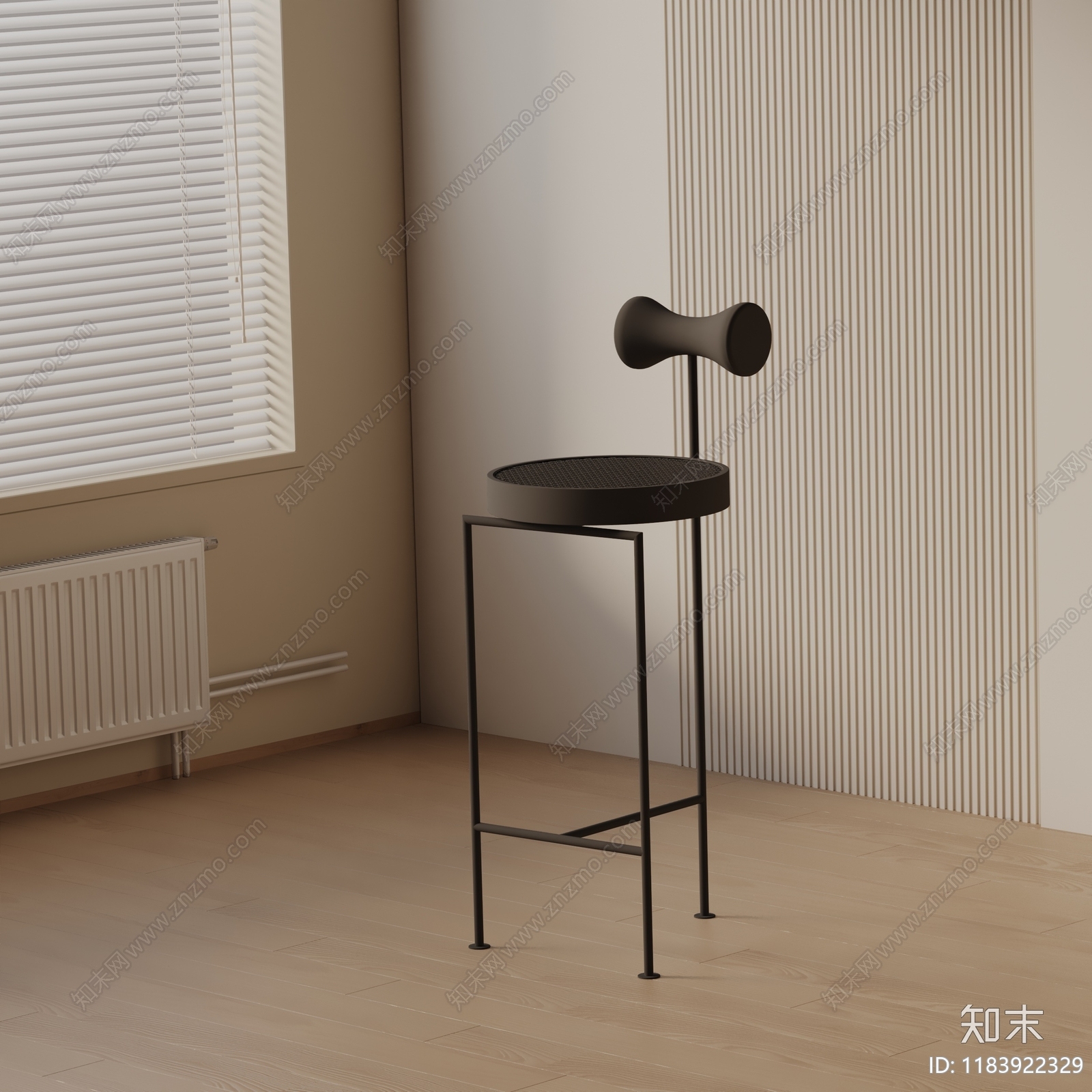 现代吧椅3D模型下载【ID:1183922329】