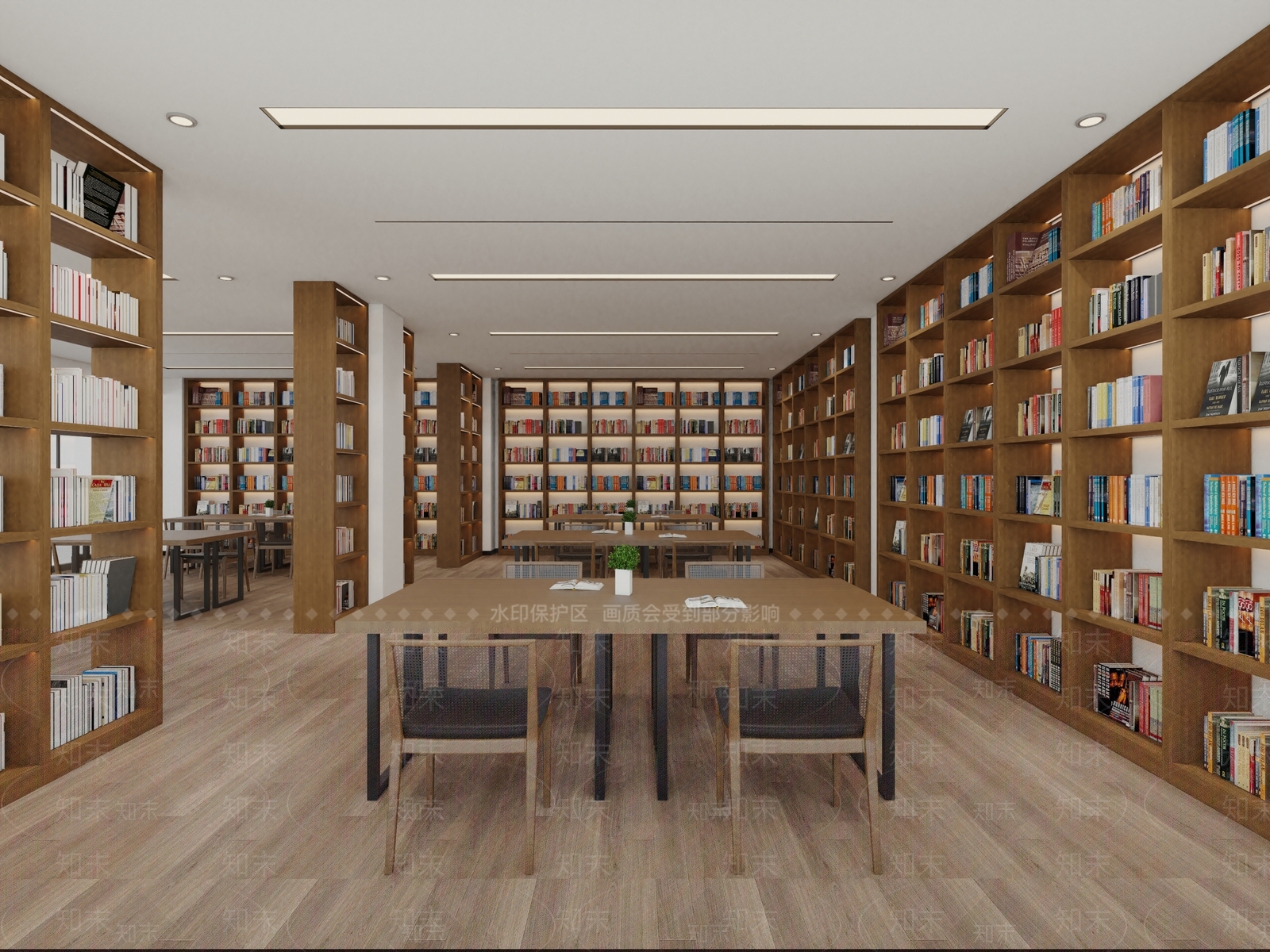 现代图书馆3D模型下载【ID:1183923530】