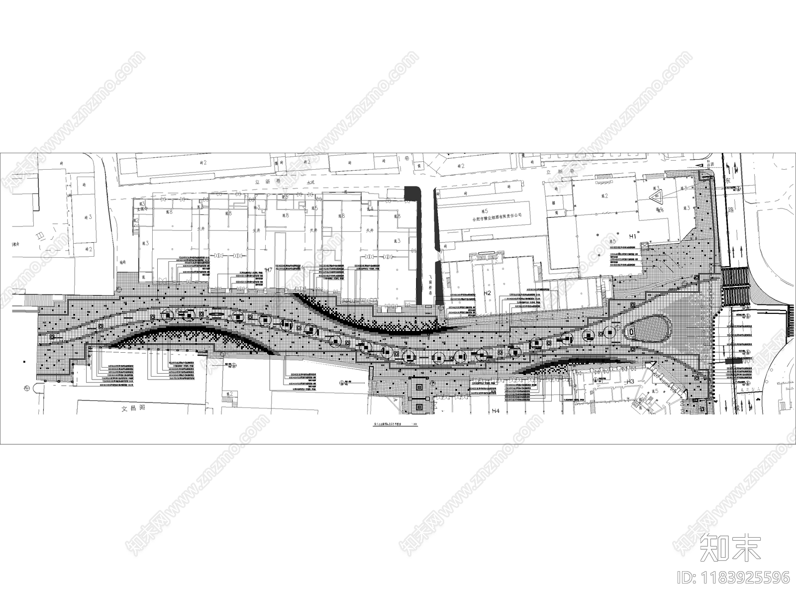 现代商业街景观施工图下载【ID:1183925596】