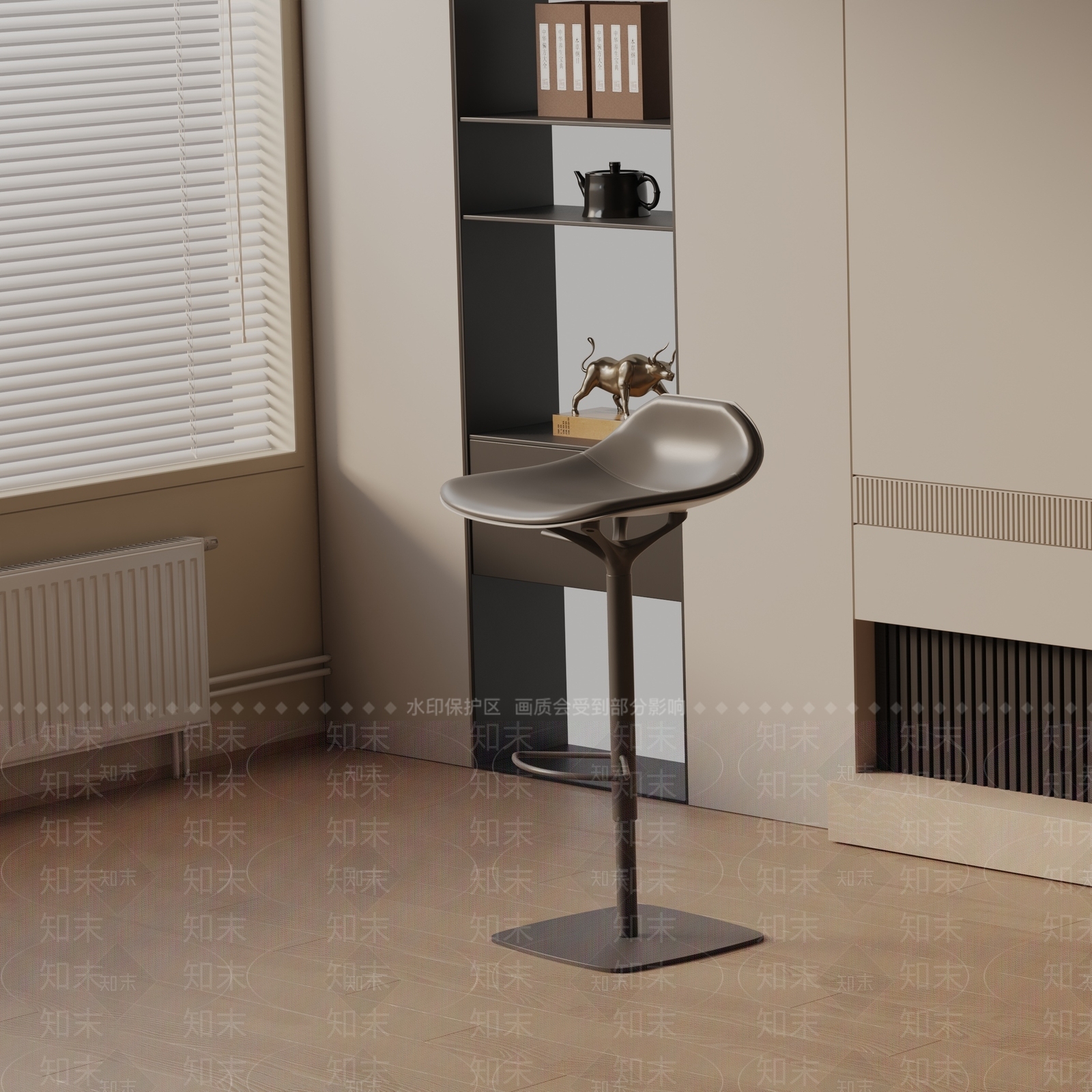 现代吧椅3D模型下载【ID:1183926369】
