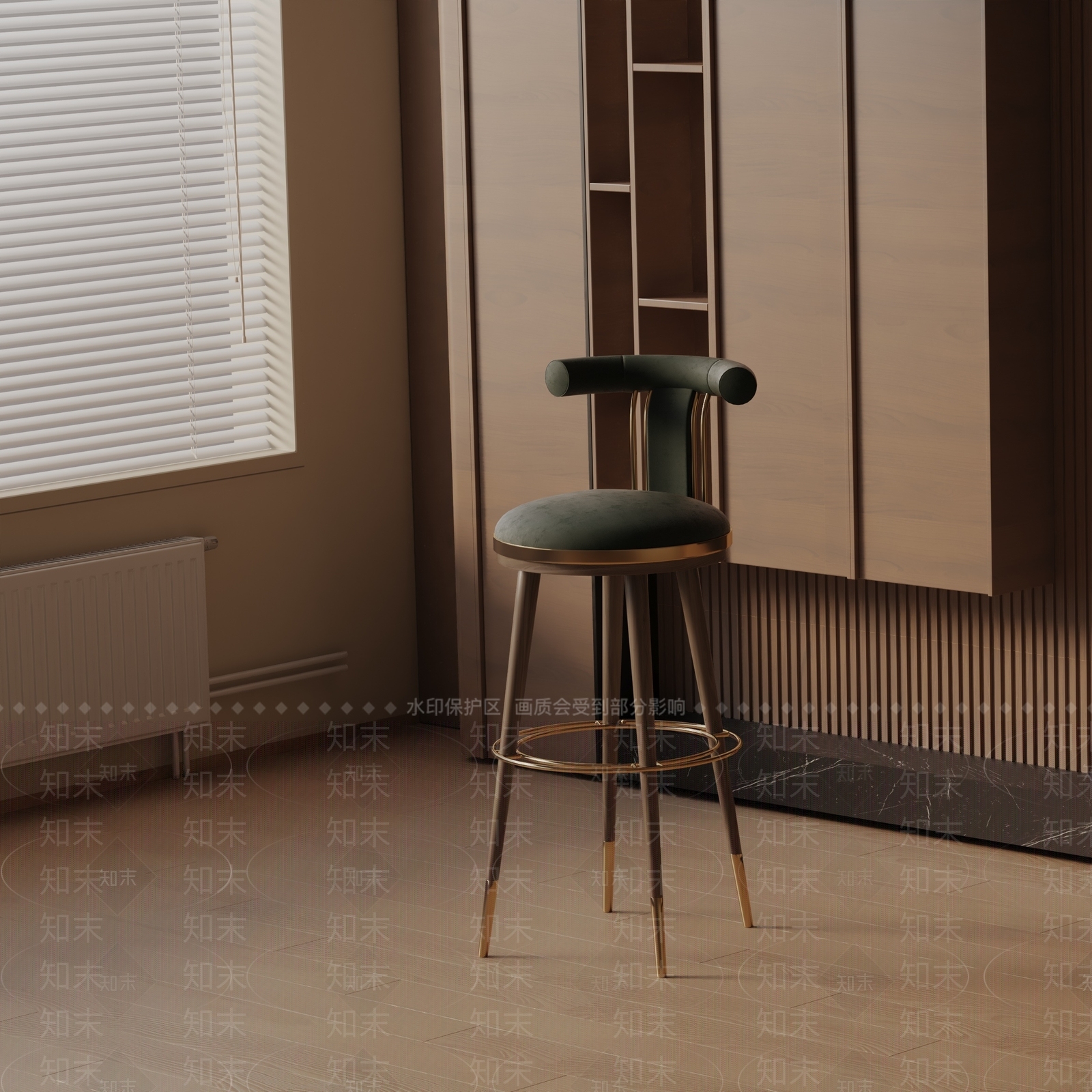 现代吧椅3D模型下载【ID:1183927087】
