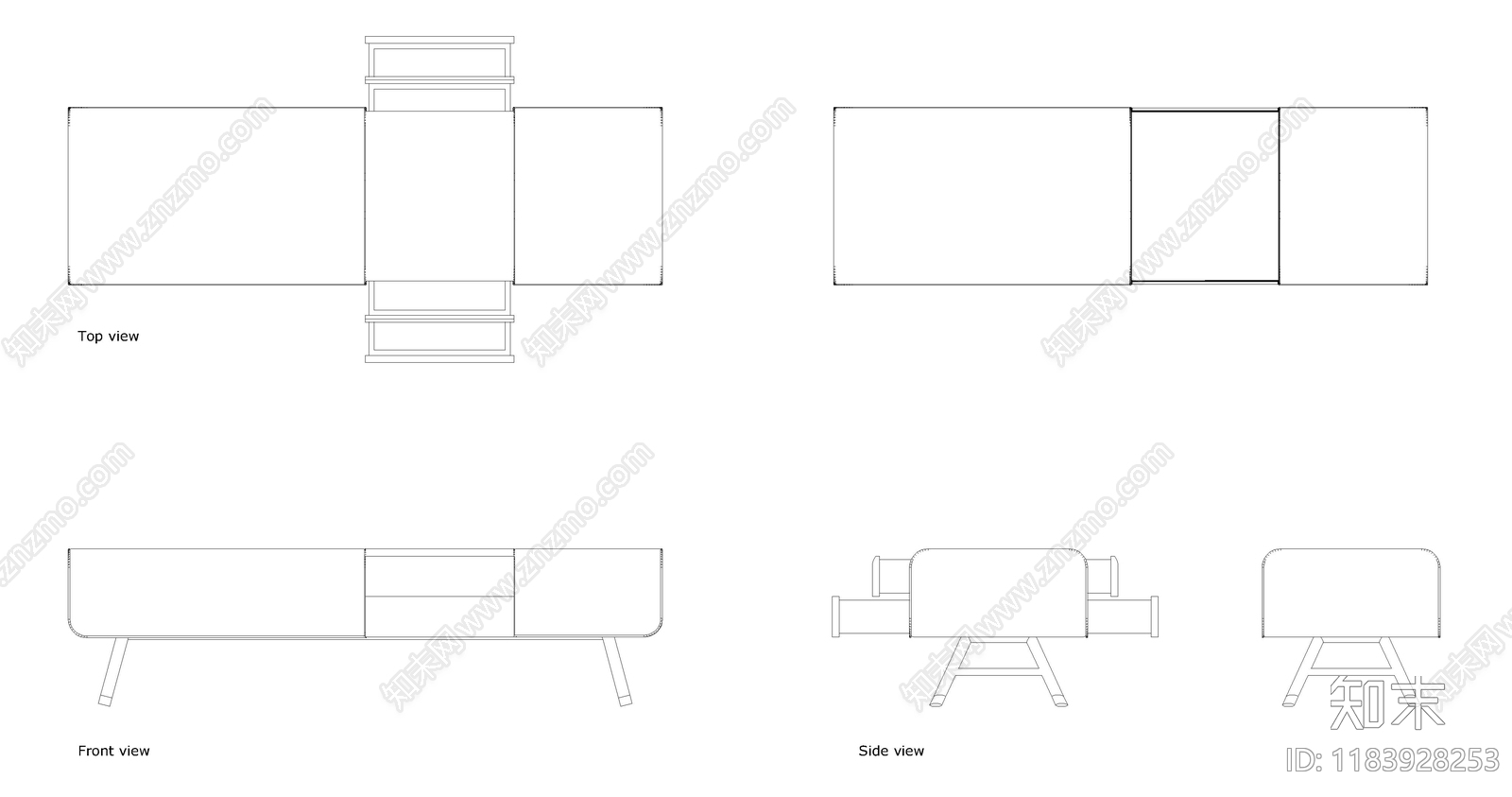 现代椅子施工图下载【ID:1183928253】