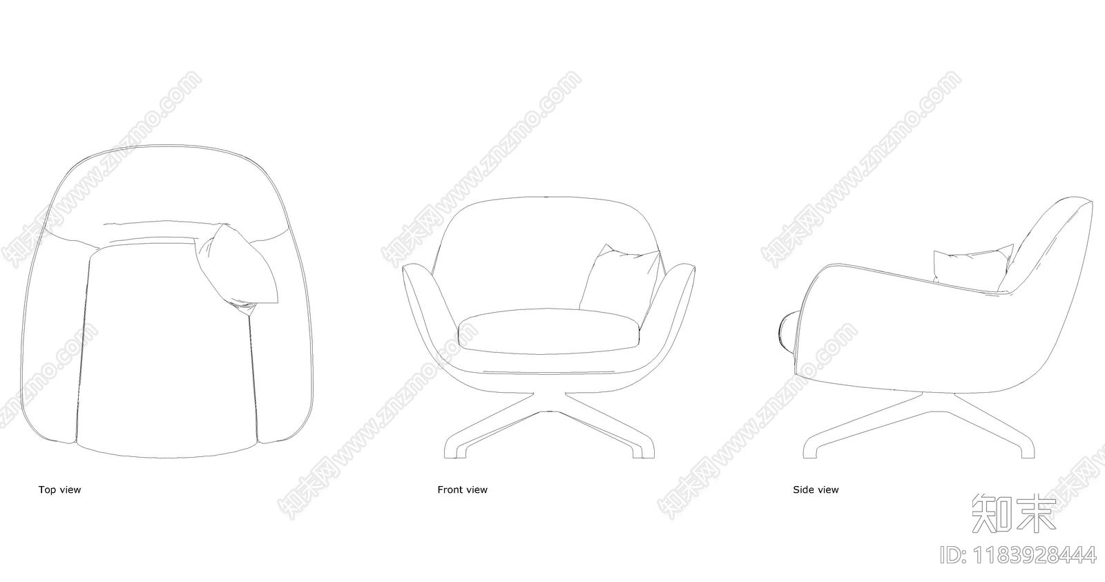 现代沙发施工图下载【ID:1183928444】
