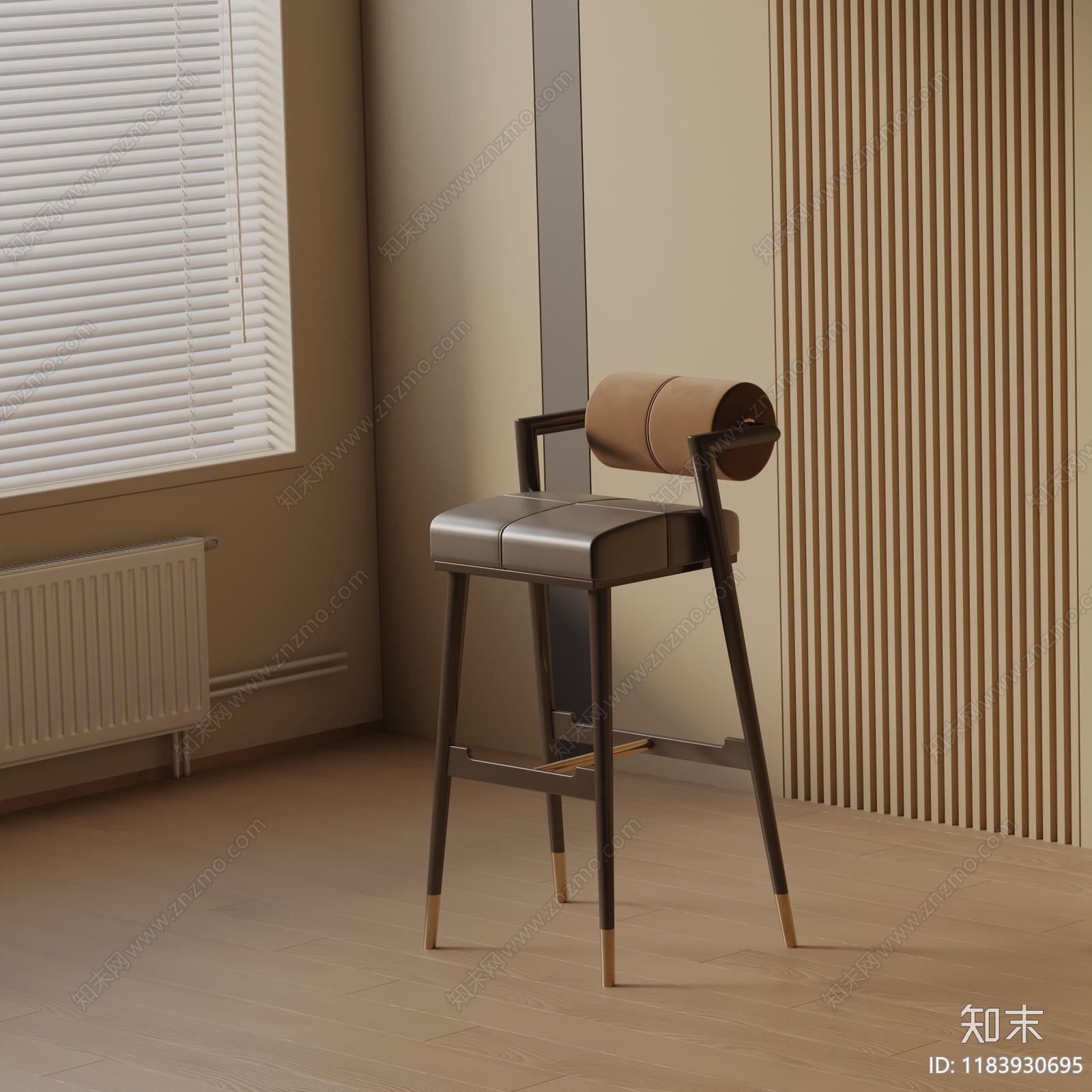 现代吧椅3D模型下载【ID:1183930695】