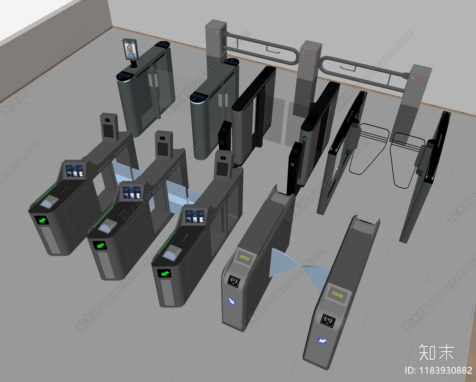 门禁SU模型下载【ID:1183930882】