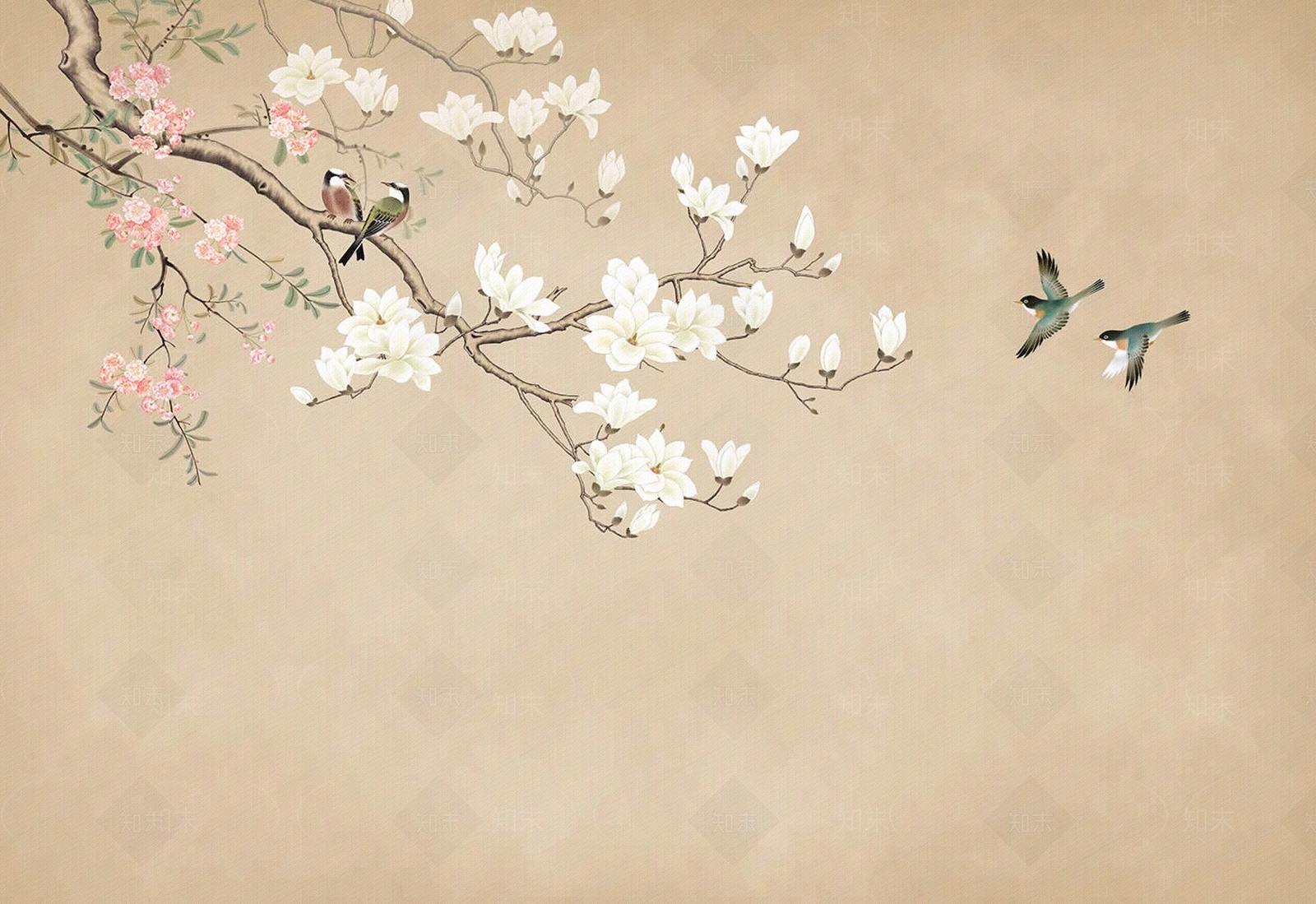 新中式壁画贴图下载【ID:1183931264】