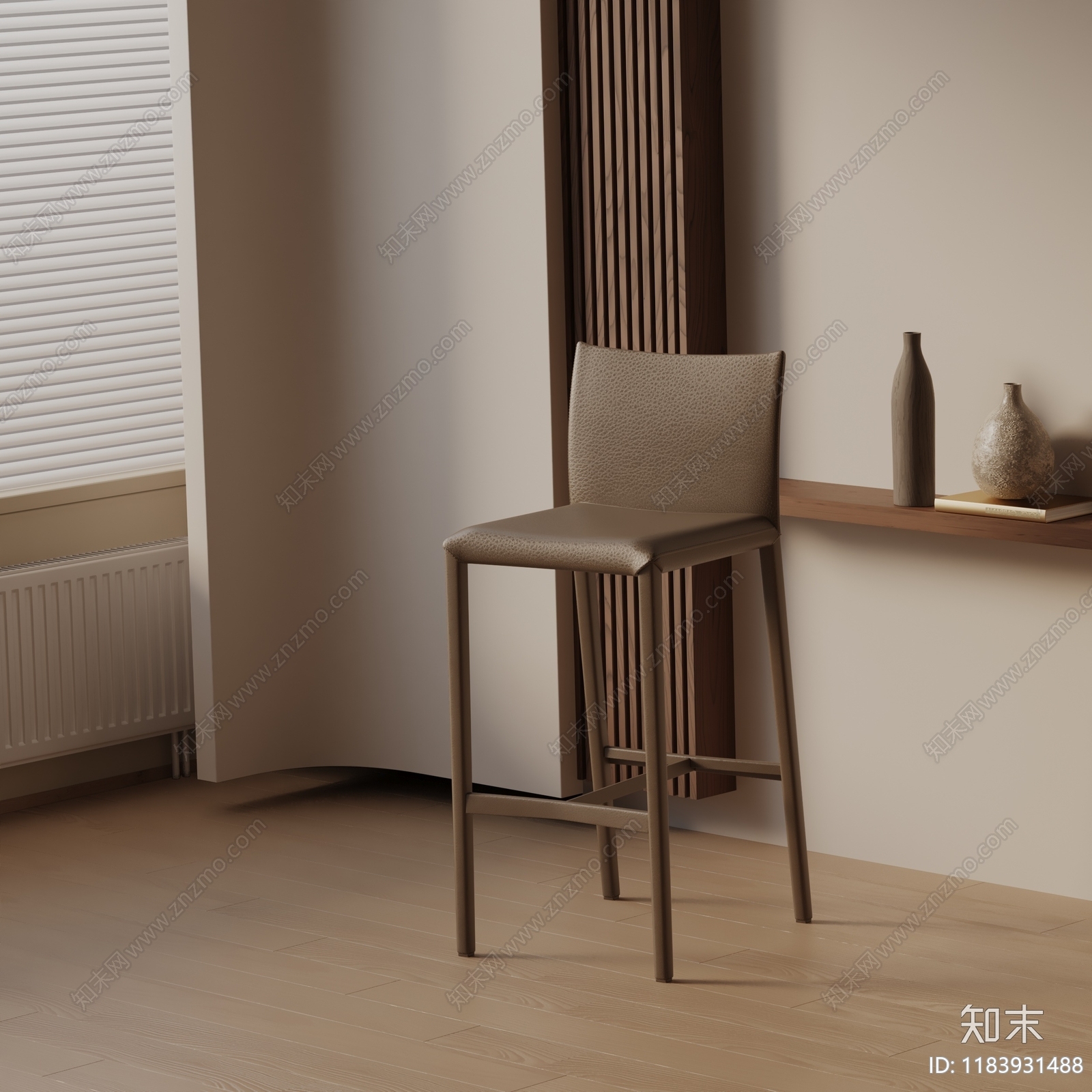 现代吧椅3D模型下载【ID:1183931488】