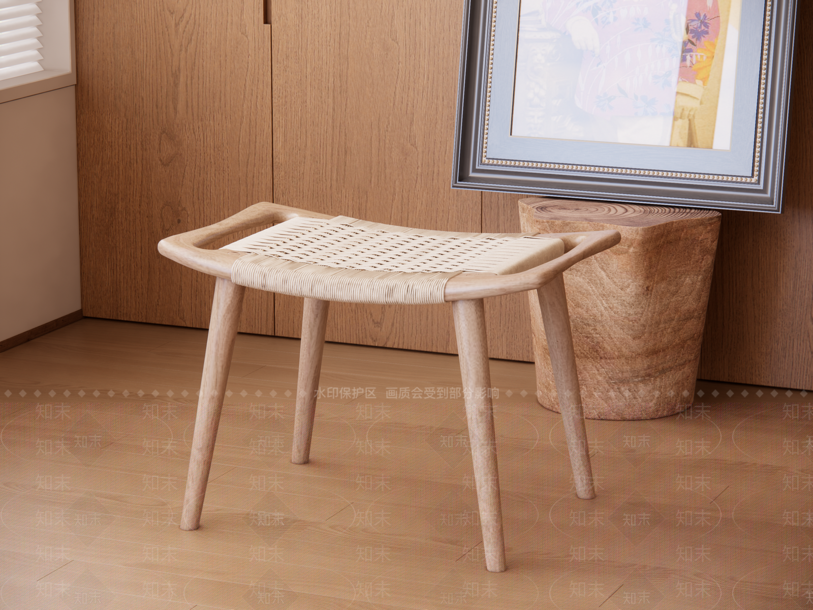 侘寂中古其他凳子SU模型下载【ID:1183933174】