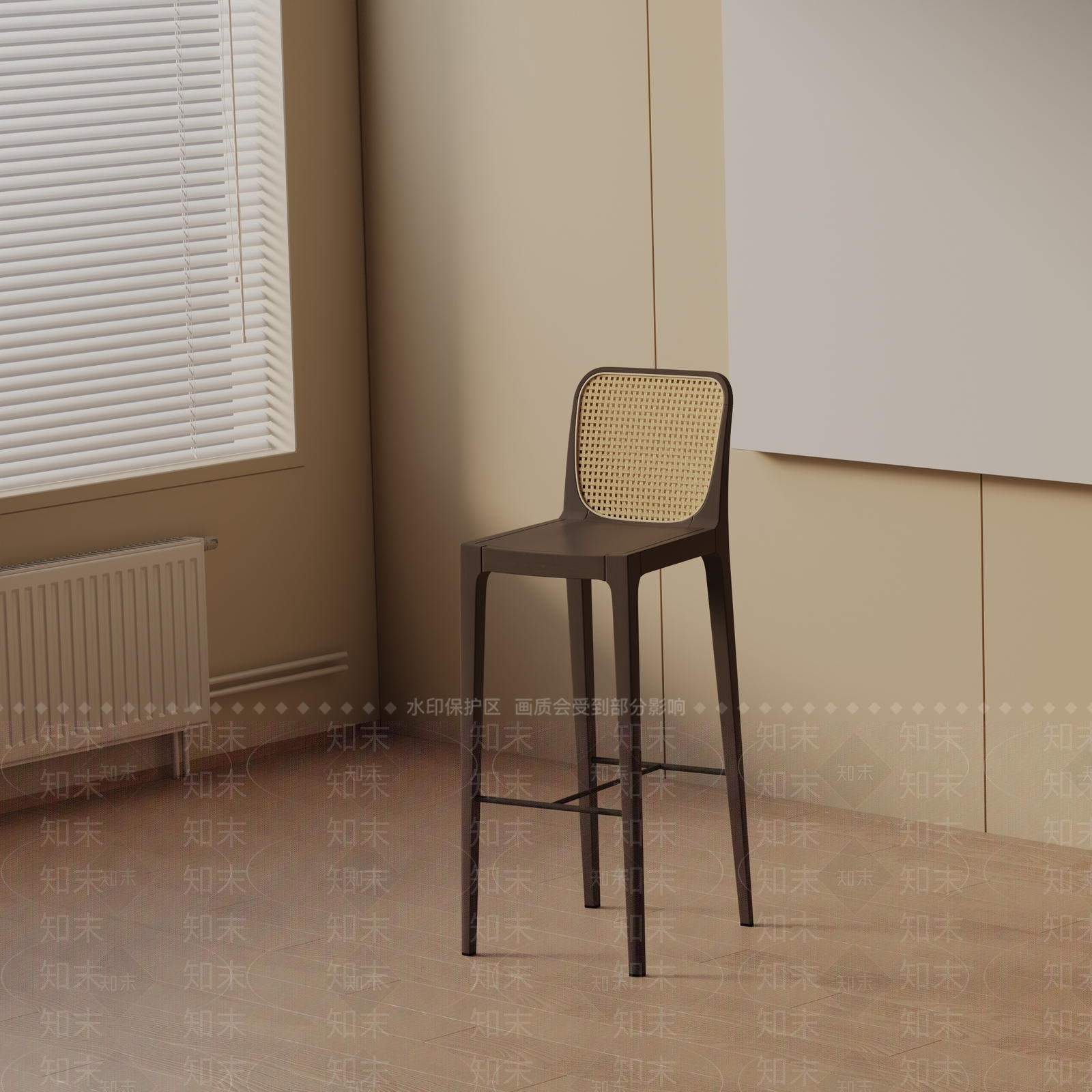 现代吧椅3D模型下载【ID:1183934136】