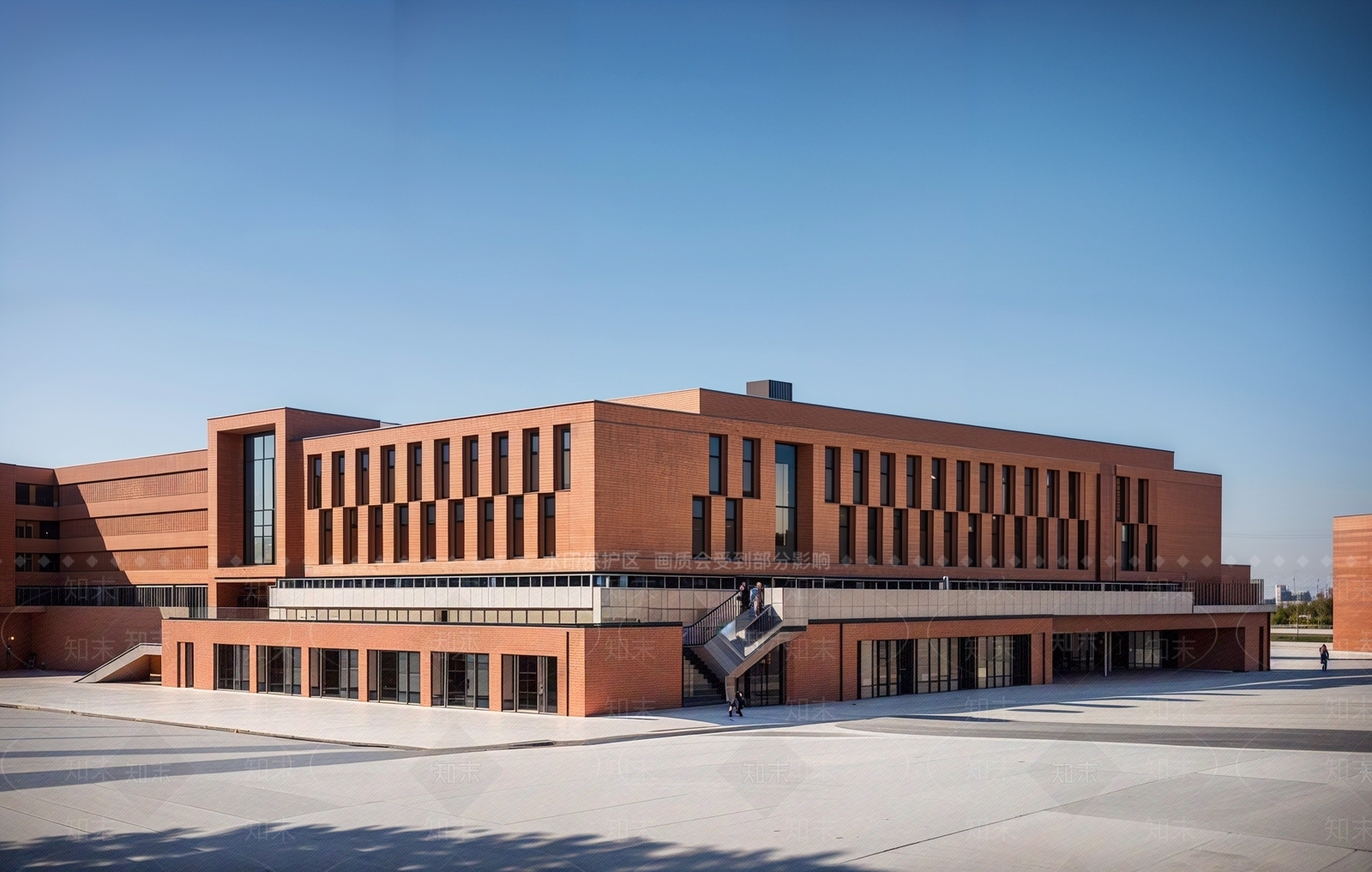 现代学校建筑SU模型下载【ID:1183934410】