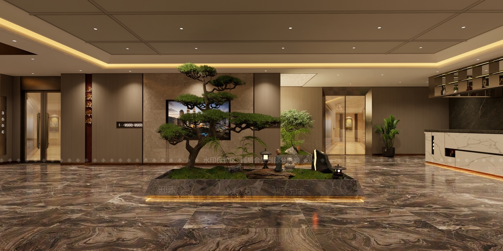 现代新中式棋牌室SU模型下载【ID:1183938960】
