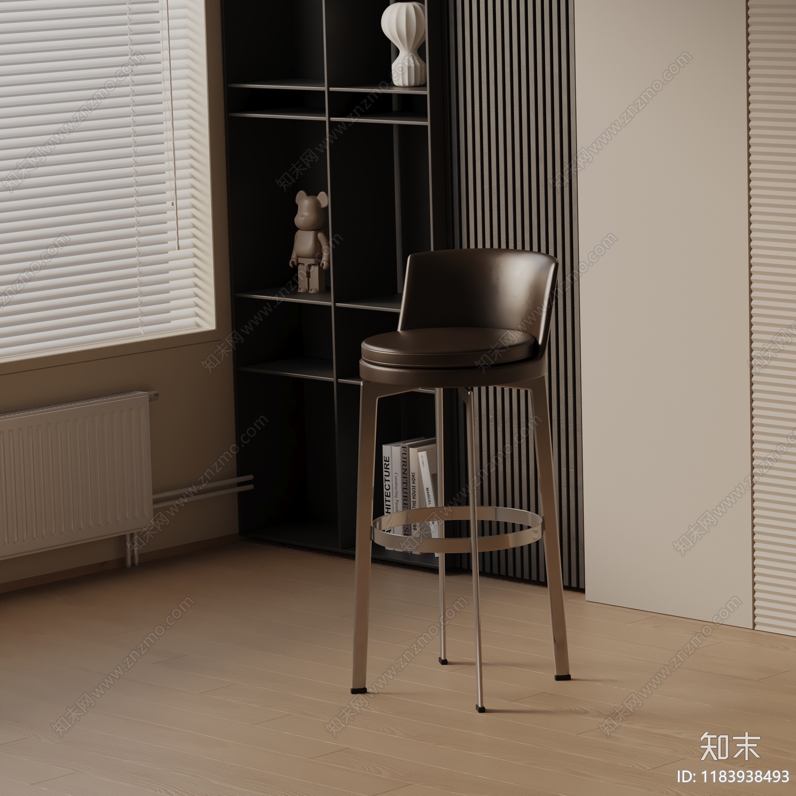 现代吧椅3D模型下载【ID:1183938493】