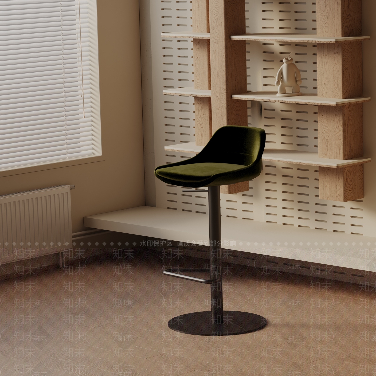 现代吧椅3D模型下载【ID:1183939163】