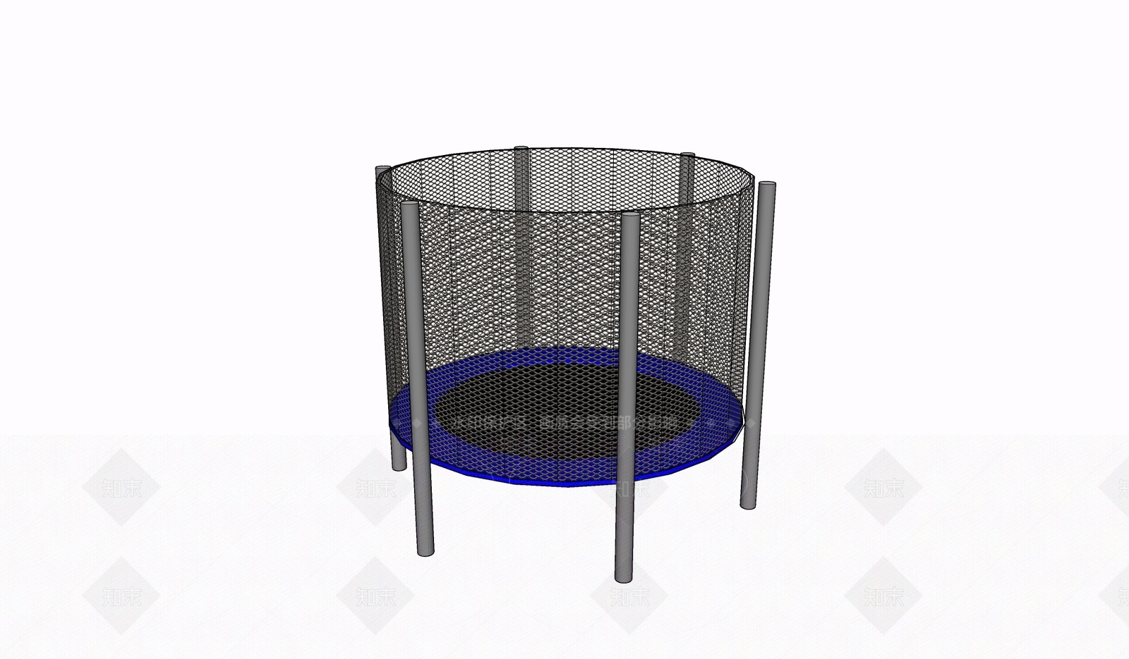 蹦床SU模型下载【ID:1183940161】