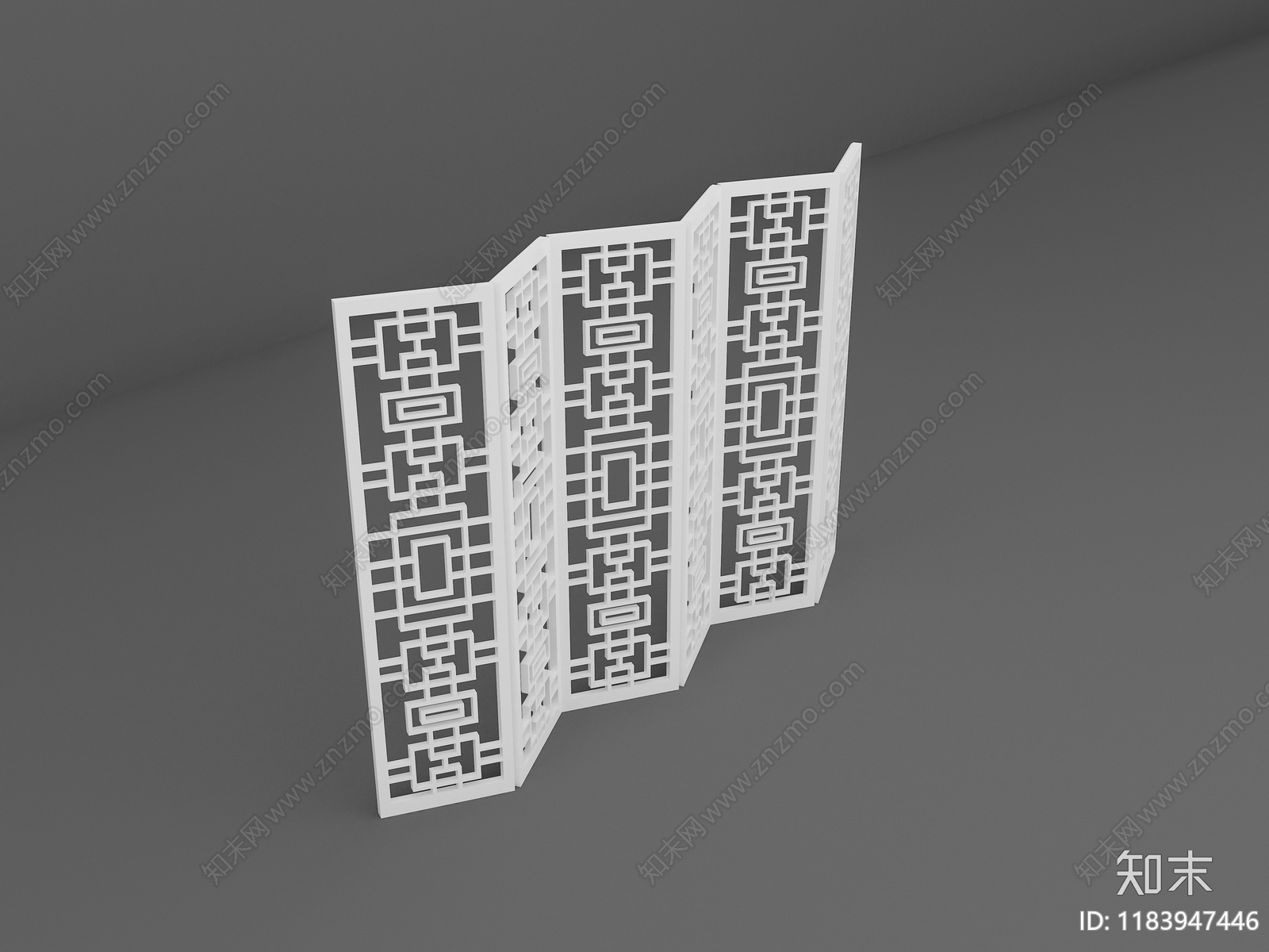 新中式现代隔断3D模型下载【ID:1183947446】