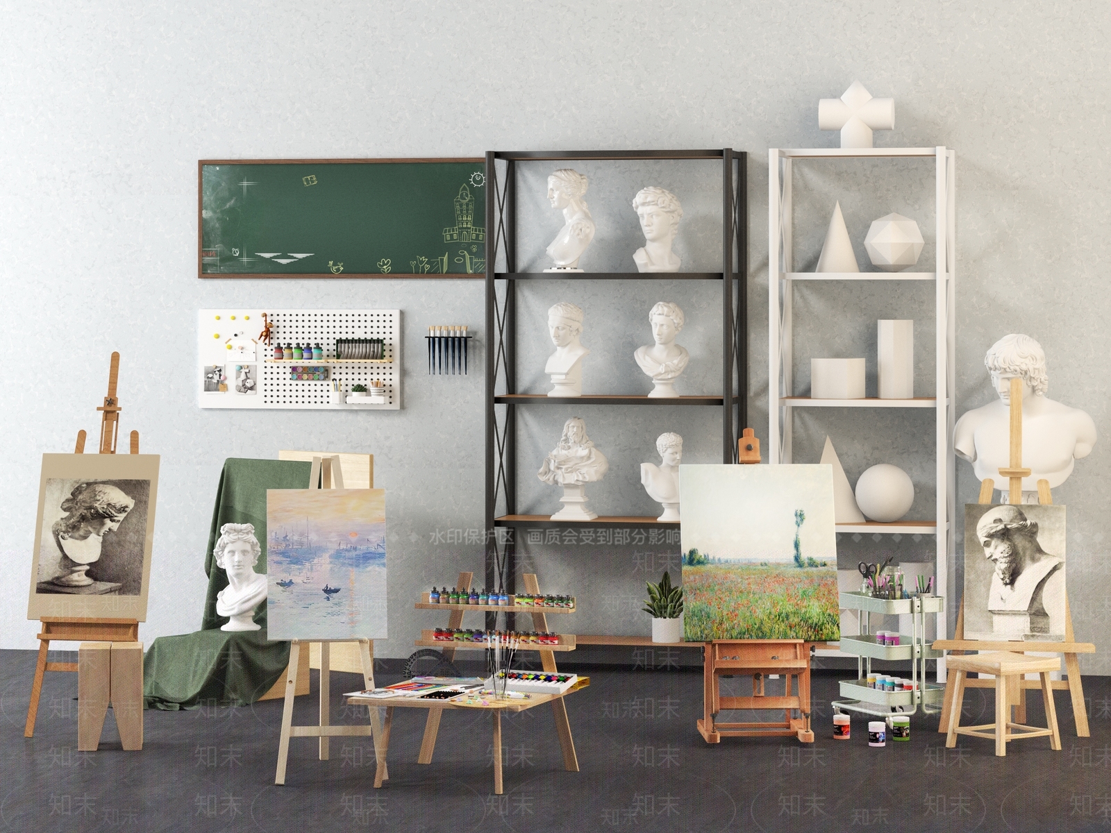 画具SU模型下载【ID:1183944335】