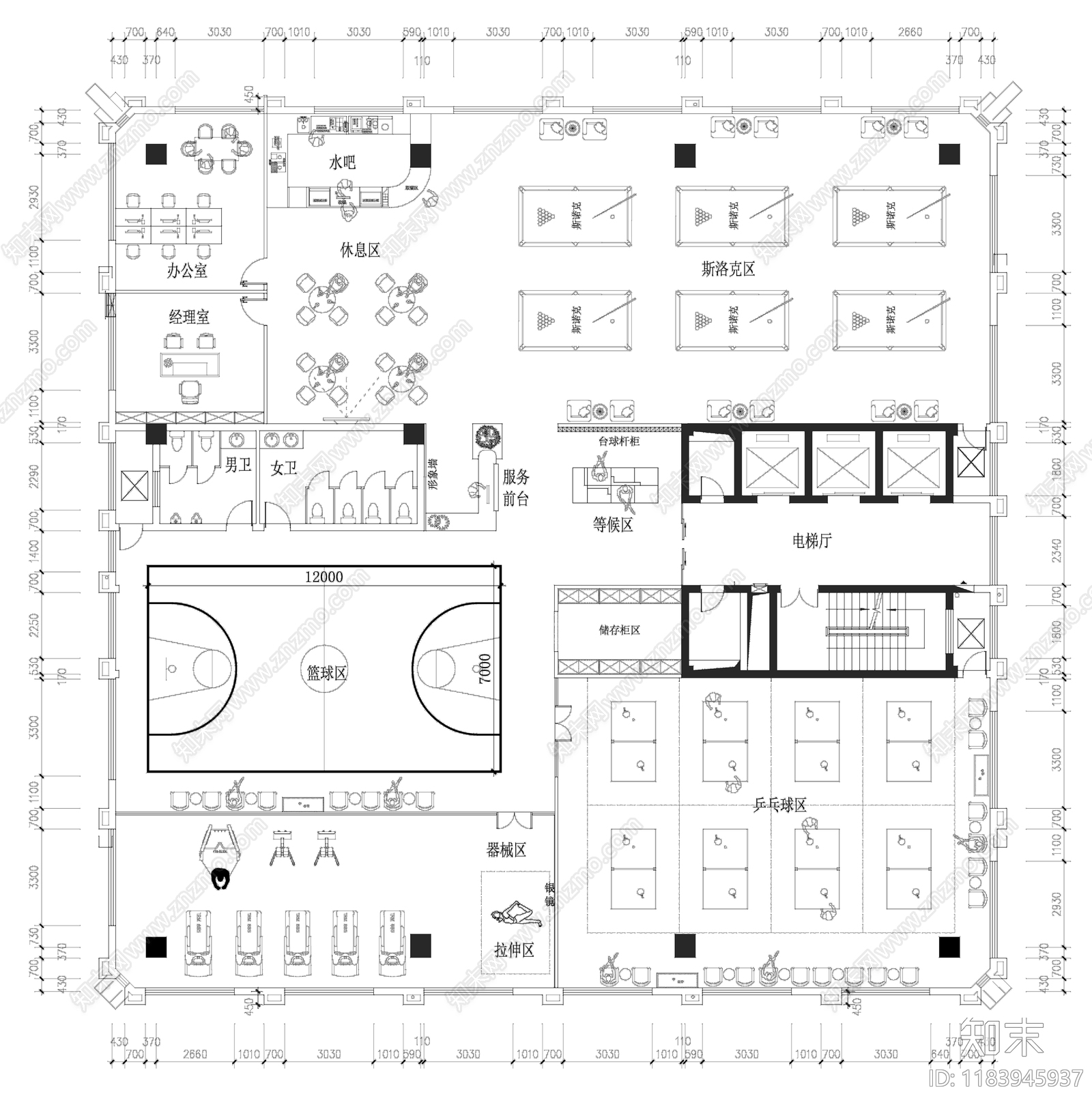 现代体育馆施工图下载【ID:1183945937】