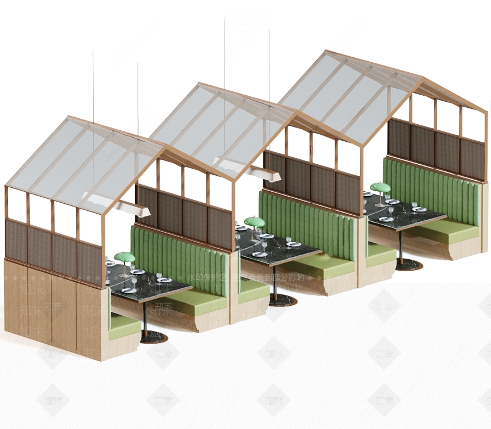 现代卡座沙发3D模型下载【ID:1183946295】