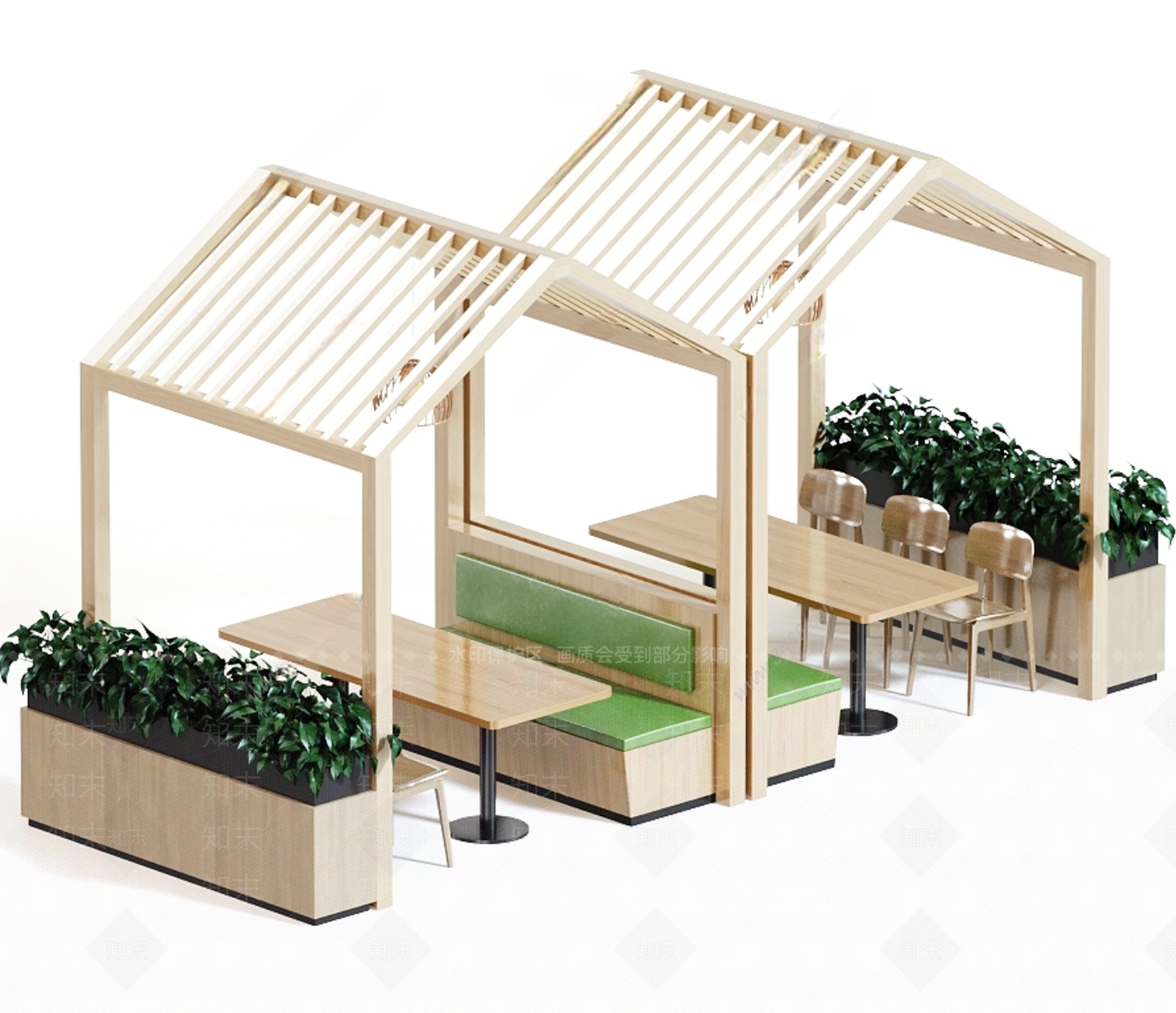 现代卡座沙发3D模型下载【ID:1183946845】