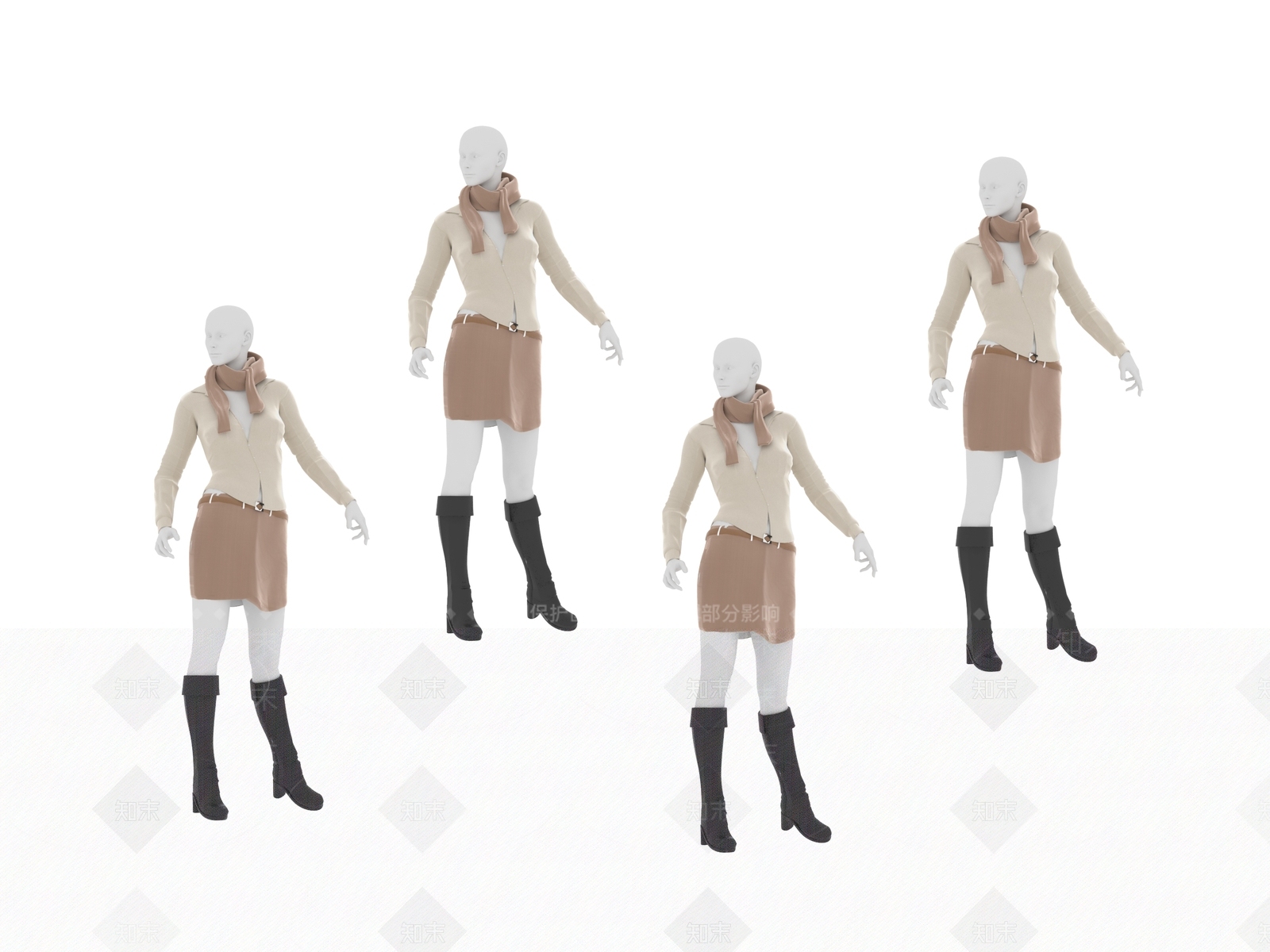 现代雕塑摆件3D模型下载【ID:1183952182】