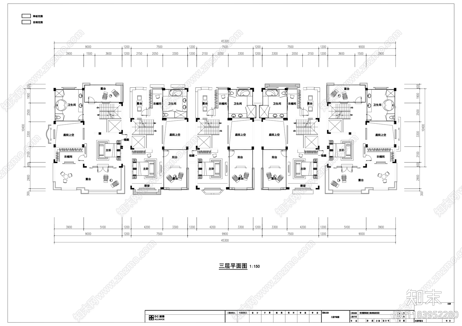 欧式别墅建筑cad施工图下载【ID:1183952280】