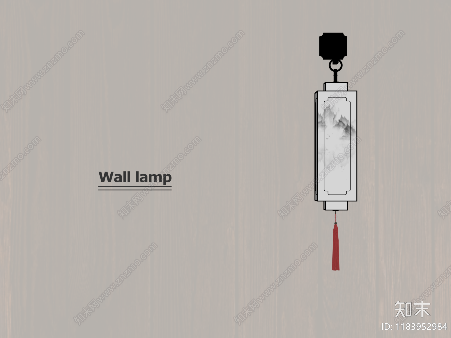 新中式壁灯SU模型下载【ID:1183952984】
