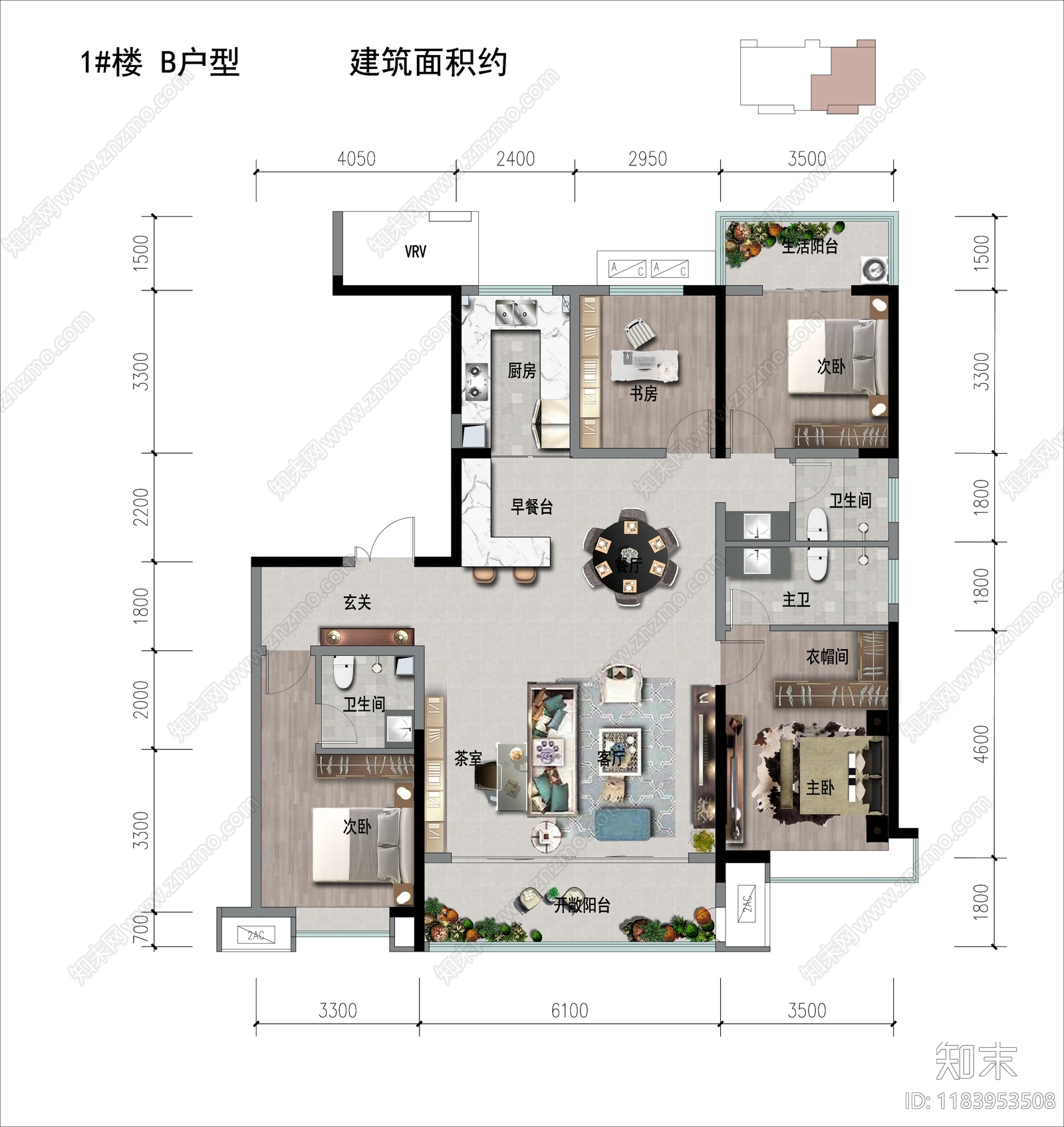 现代室内彩平图下载【ID:1183953508】