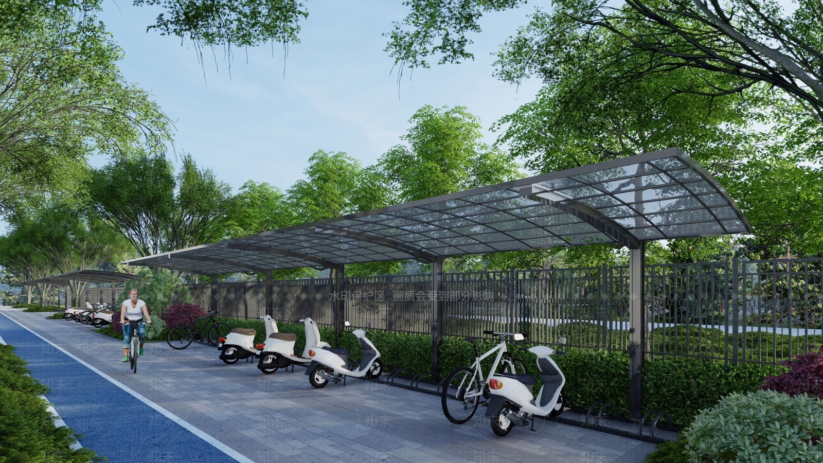 现代停车场SU模型下载【ID:1183955203】