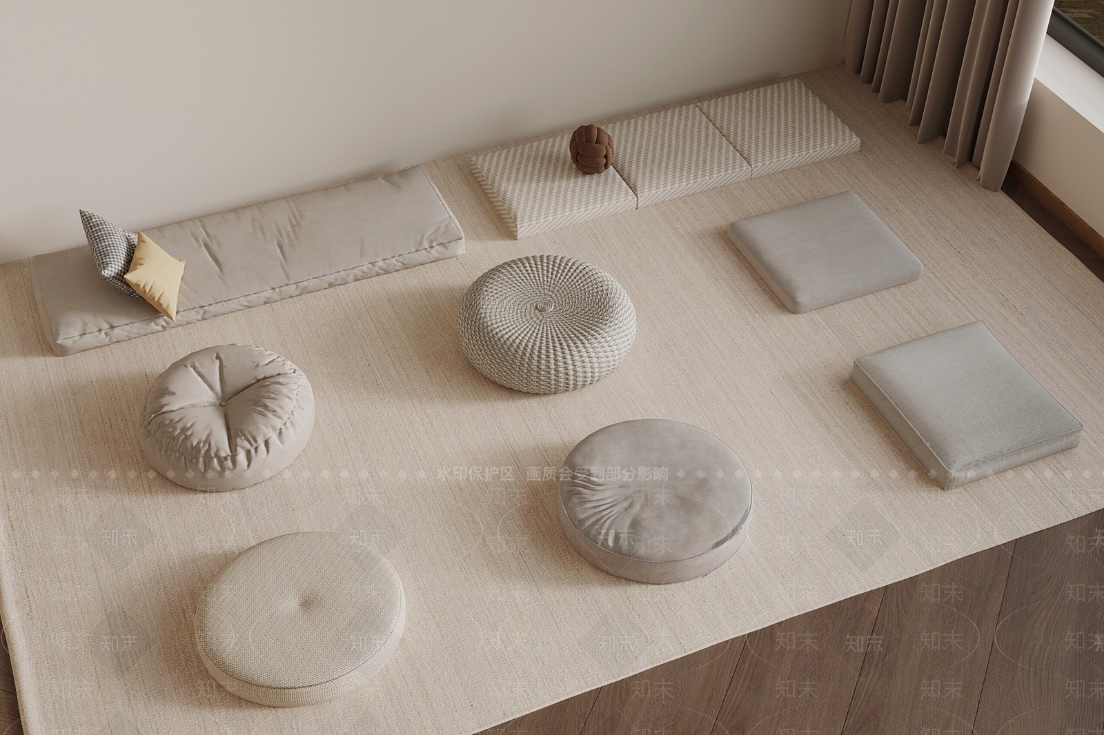 现代坐垫SU模型下载【ID:1183955884】