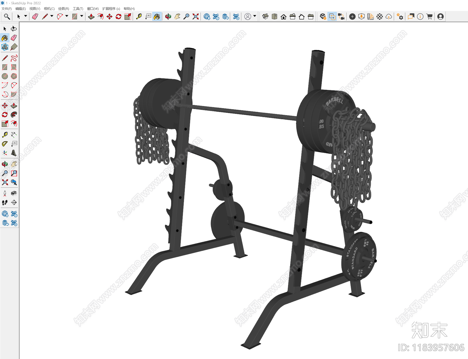 健身器材SU模型下载【ID:1183957606】