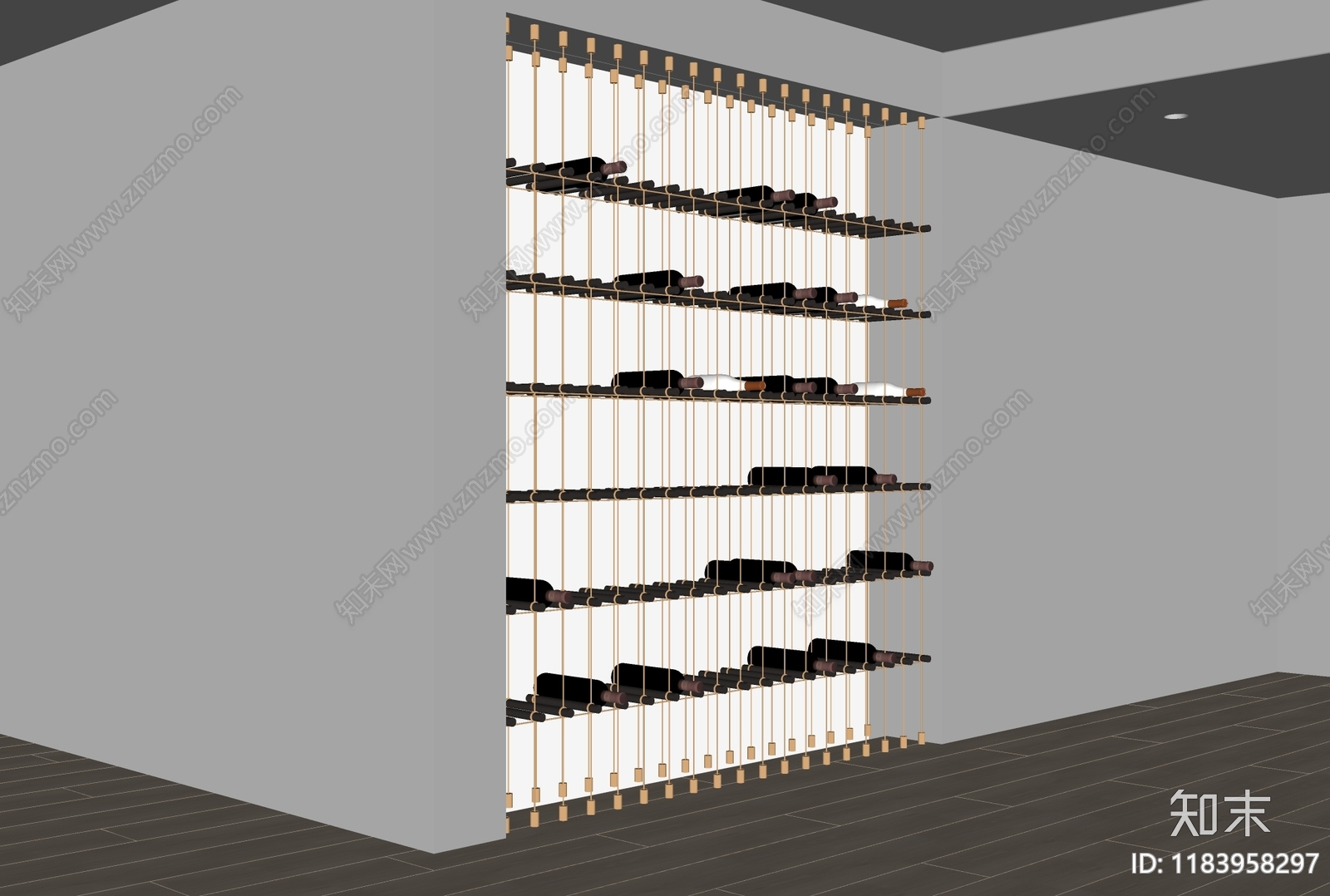 现代酒架SU模型下载【ID:1183958297】