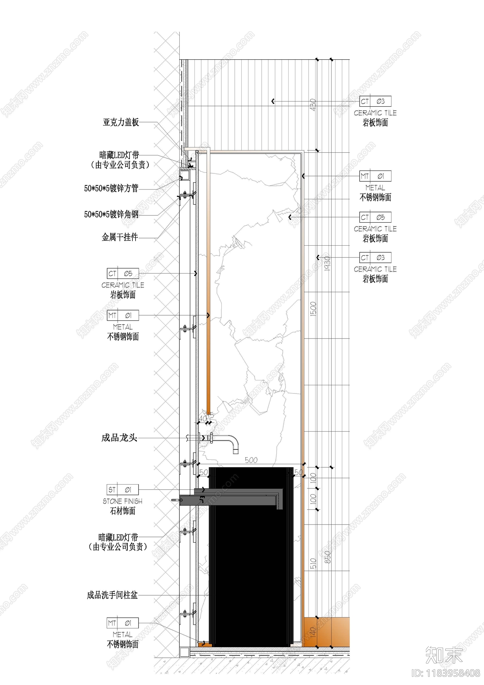 卫浴节点cad施工图下载【ID:1183958408】