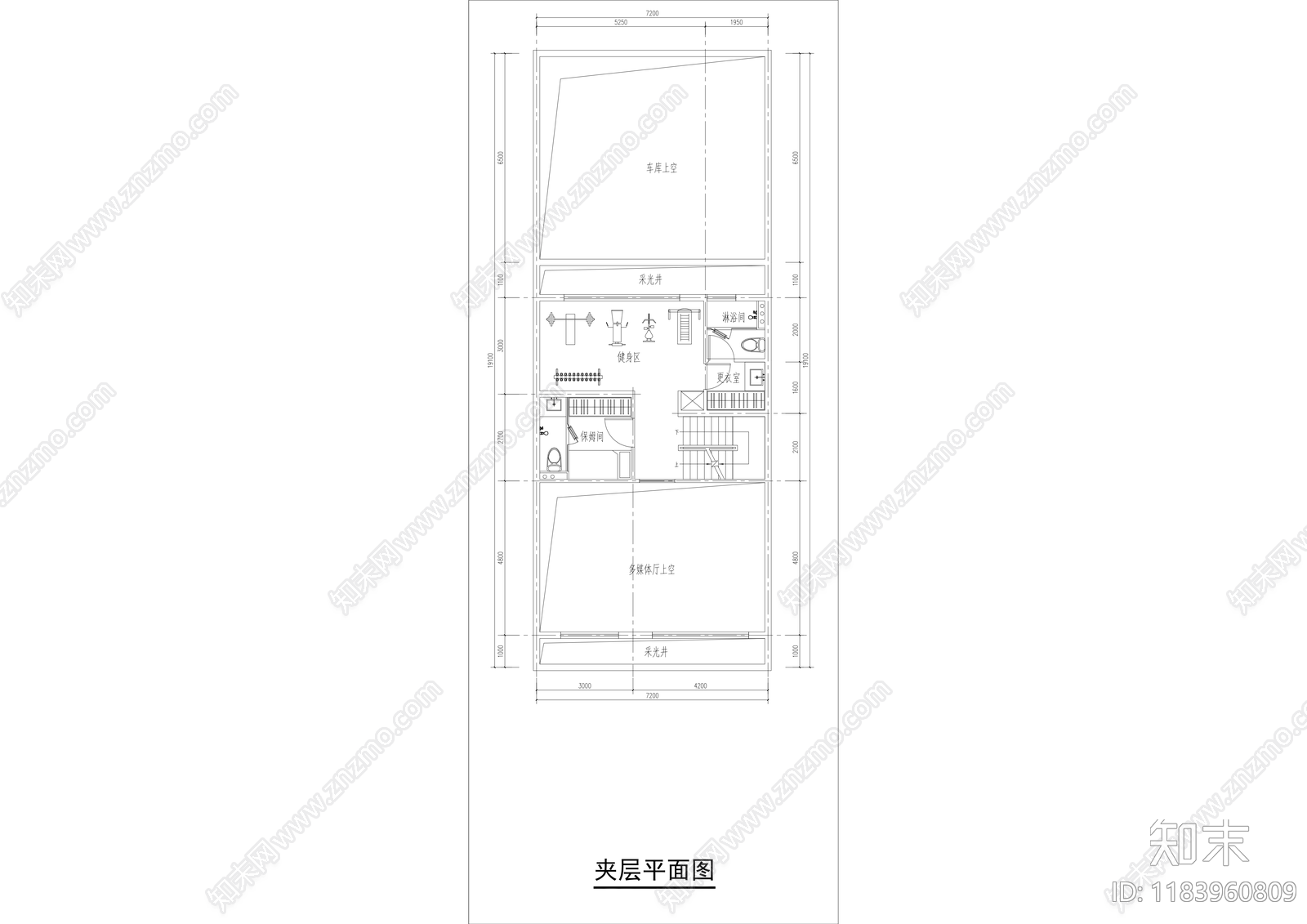 现代别墅建筑cad施工图下载【ID:1183960809】