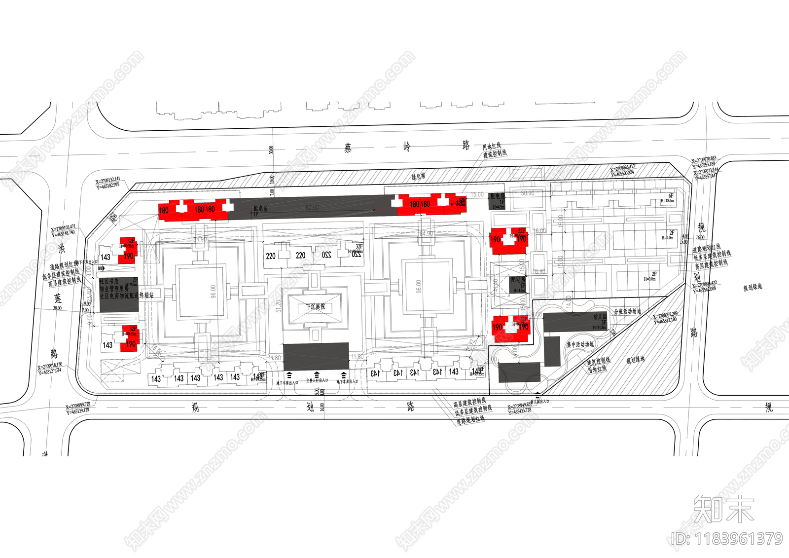 现代住宅楼建筑cad施工图下载【ID:1183961379】