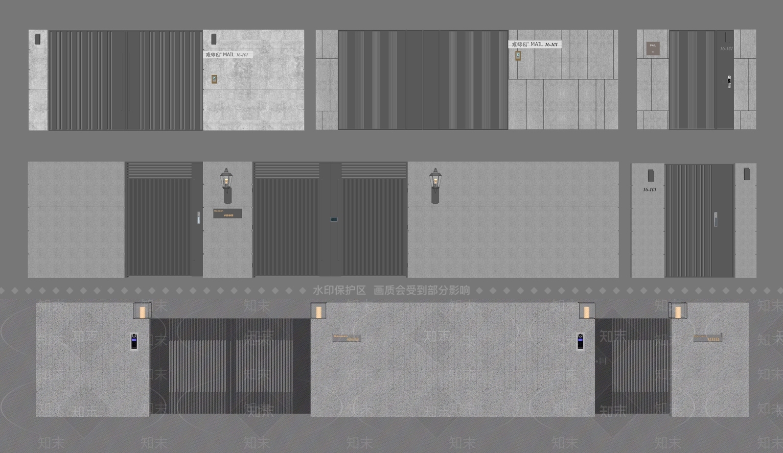 现代庭院门SU模型下载【ID:1183964322】
