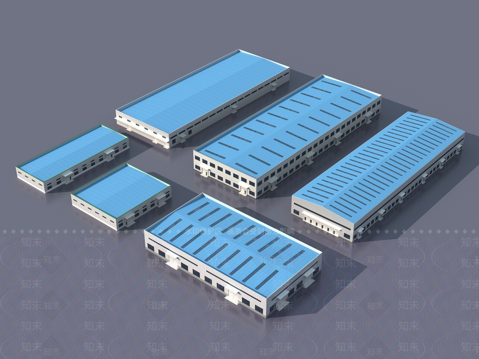 现代厂房3D模型下载【ID:1183964815】