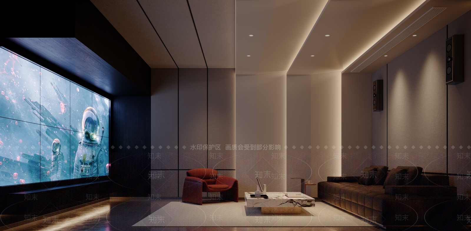 现代影音室3D模型下载【ID:1183967749】