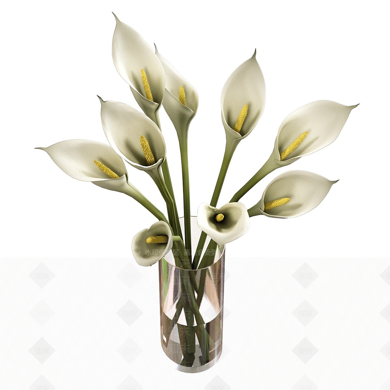 意式轻奢花瓶3D模型下载【ID:1183969983】