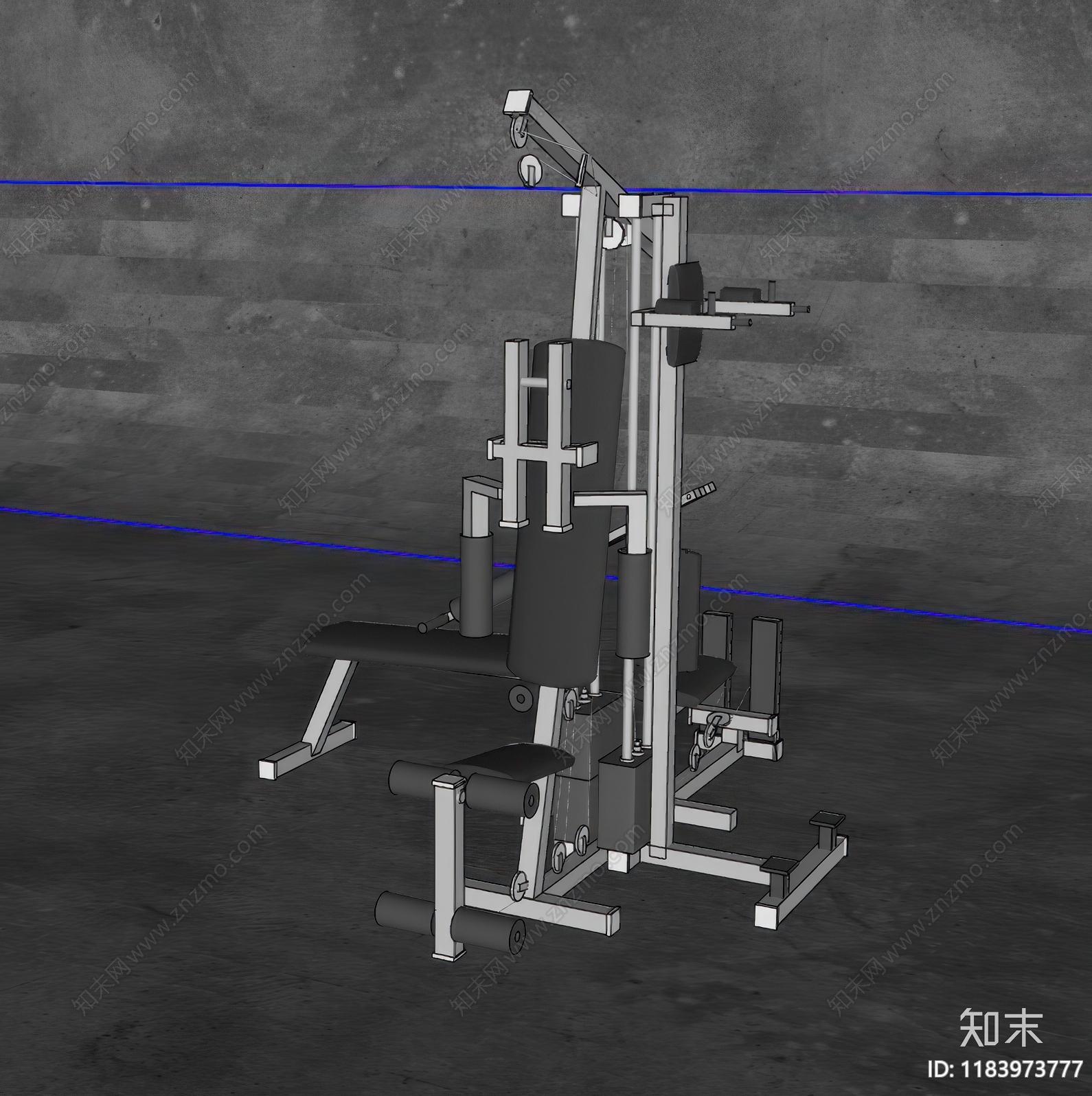 健身器材SU模型下载【ID:1183973777】
