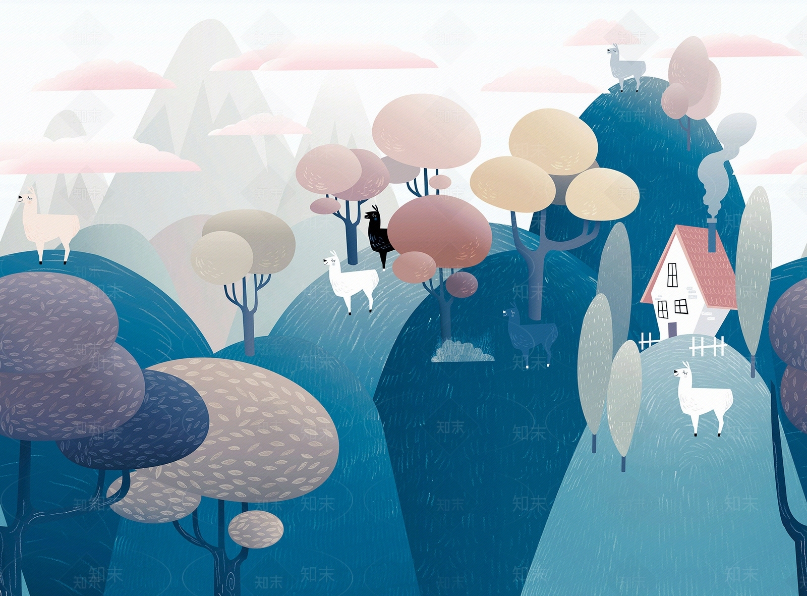 现代新中式硬包贴图下载【ID:1183986395】