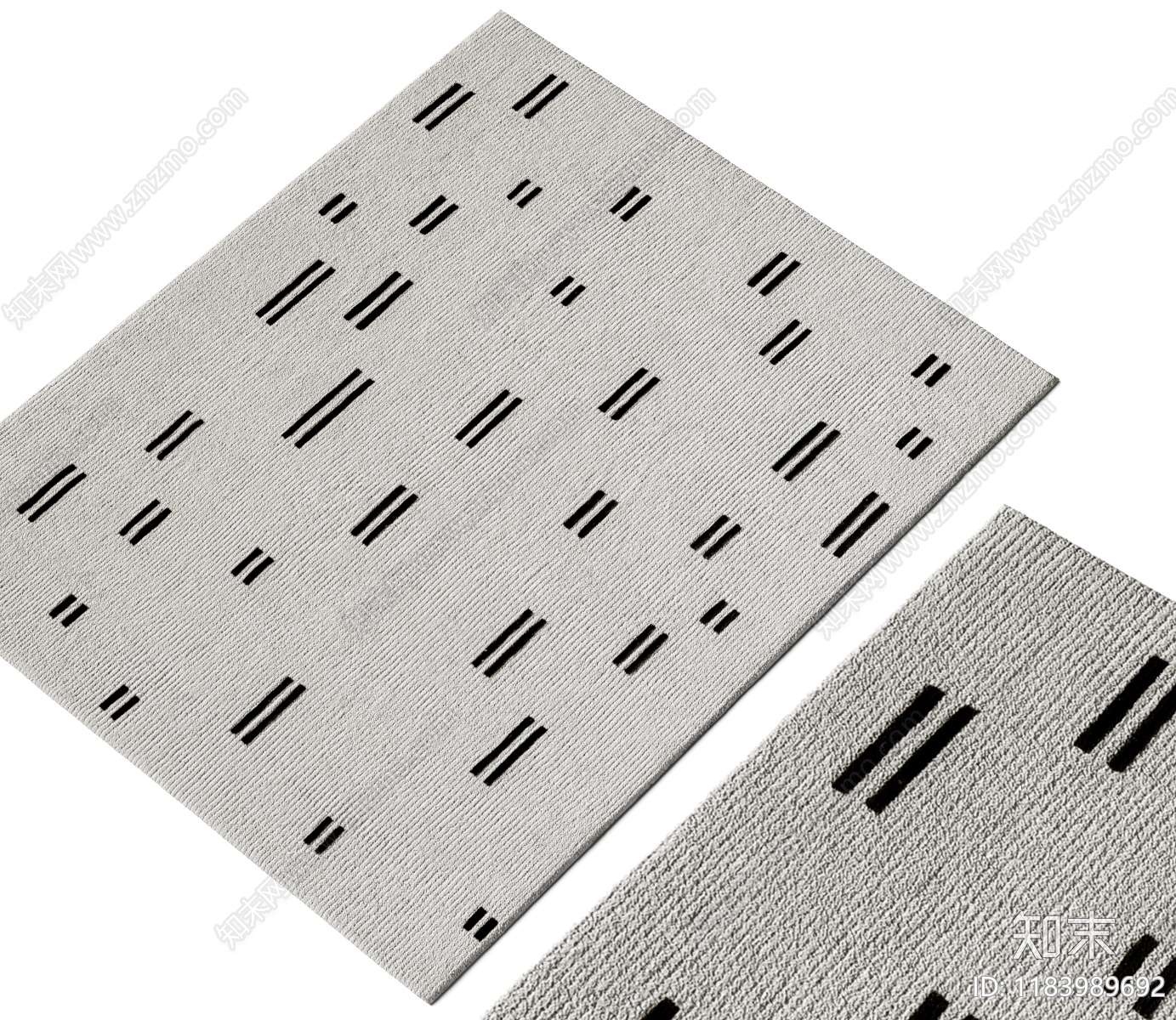 现代法式地毯SU模型下载【ID:1183989692】