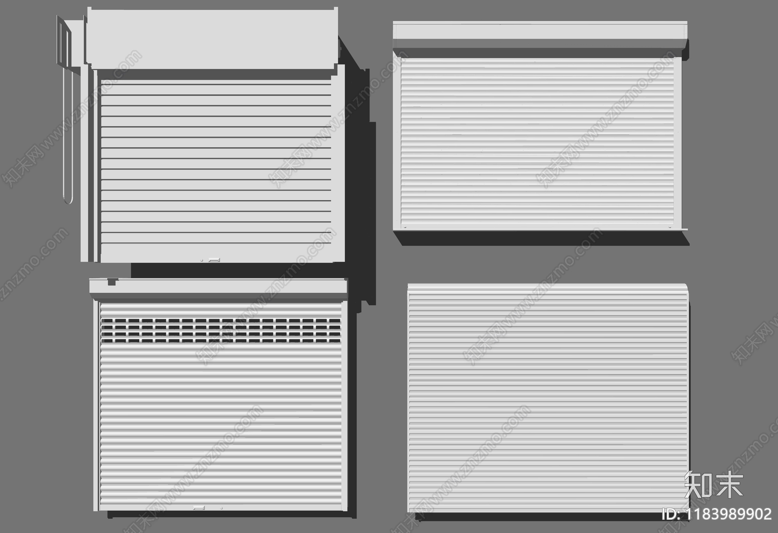 现代卷帘门SU模型下载【ID:1183989902】