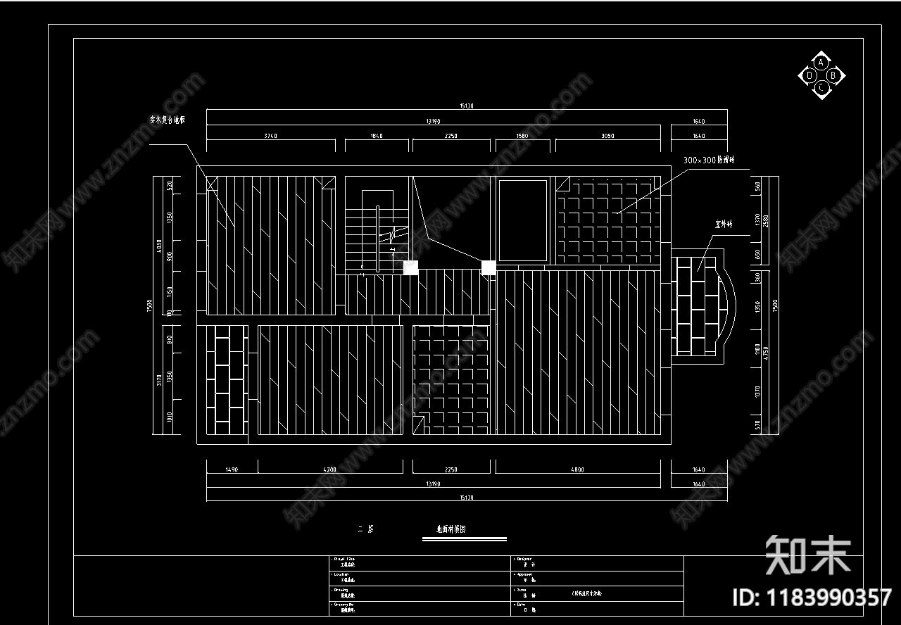 现代欧式住宅楼建筑cad施工图下载【ID:1183990357】