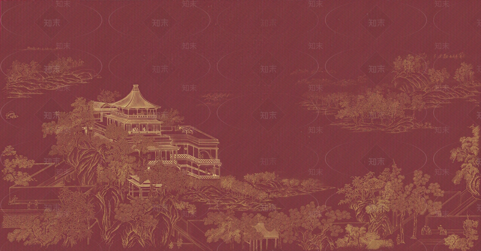 新中式中式壁画贴图下载【ID:1183997988】_【知末网贴图库】