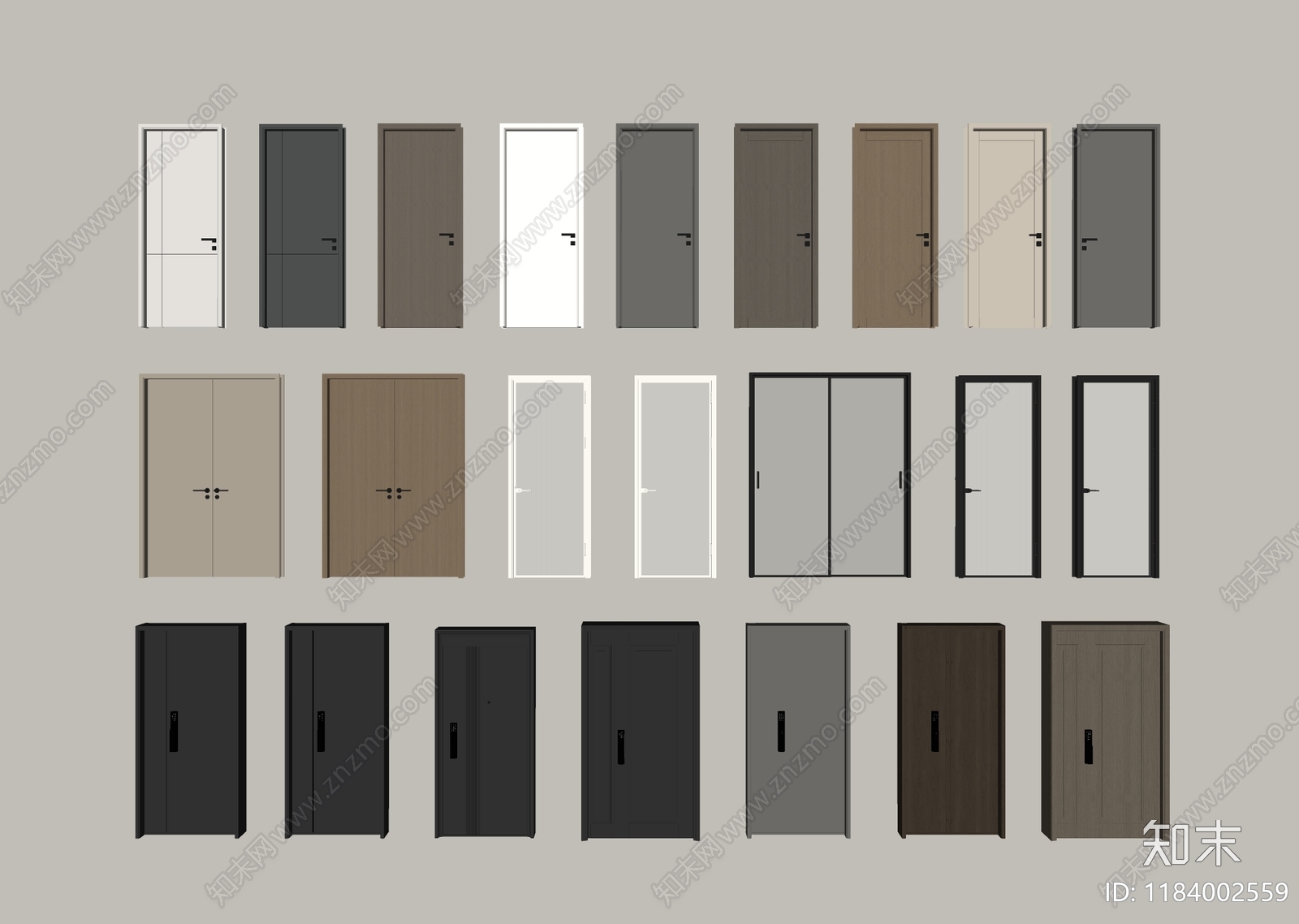 现代单开门SU模型下载【ID:1184002559】