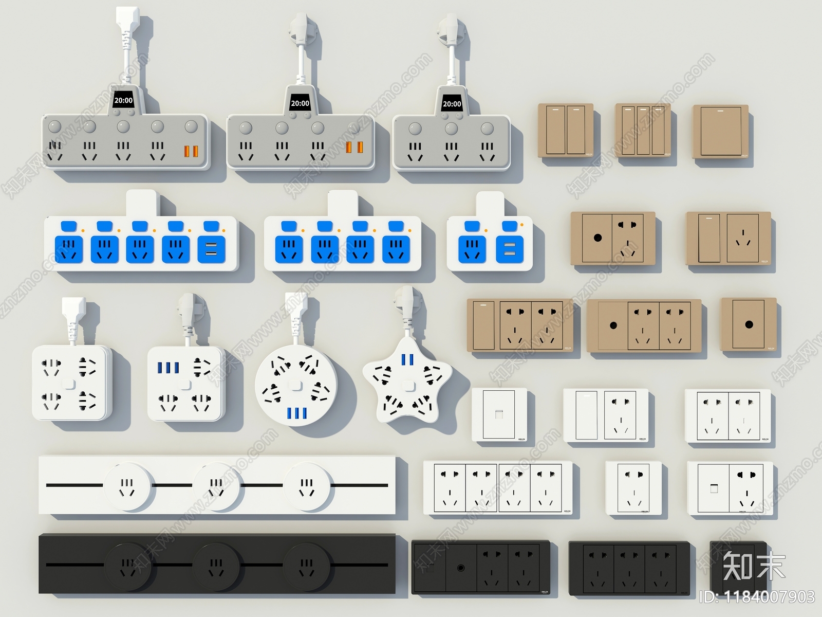 现代插座SU模型下载【ID:1184007903】