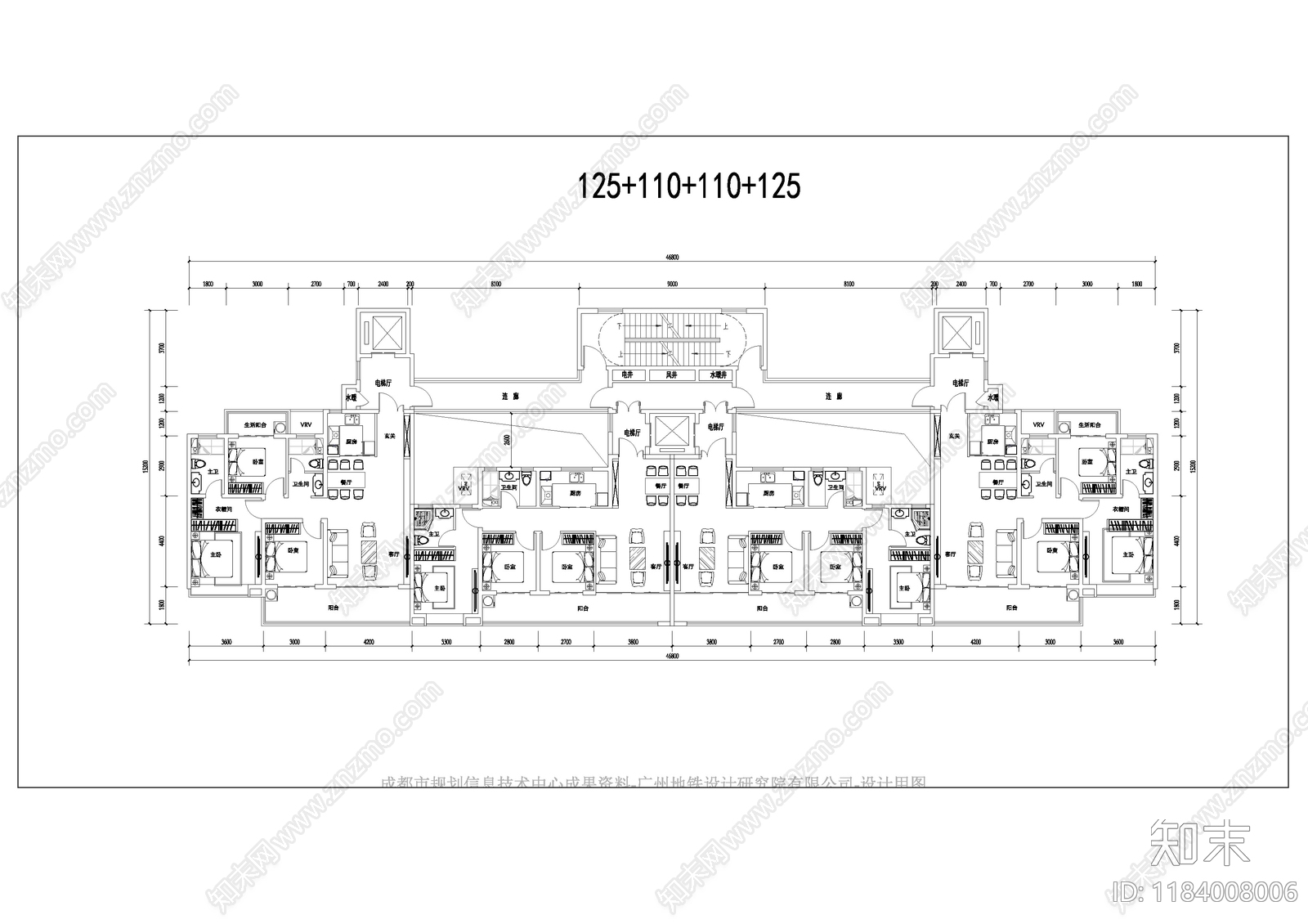 现代住宅楼建筑cad施工图下载【ID:1184008006】