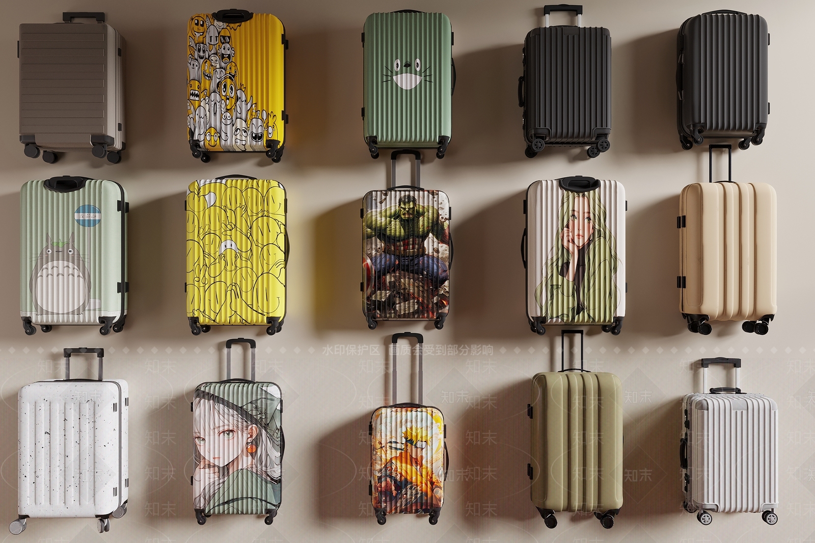 行李箱3D模型下载【ID:1184009015】