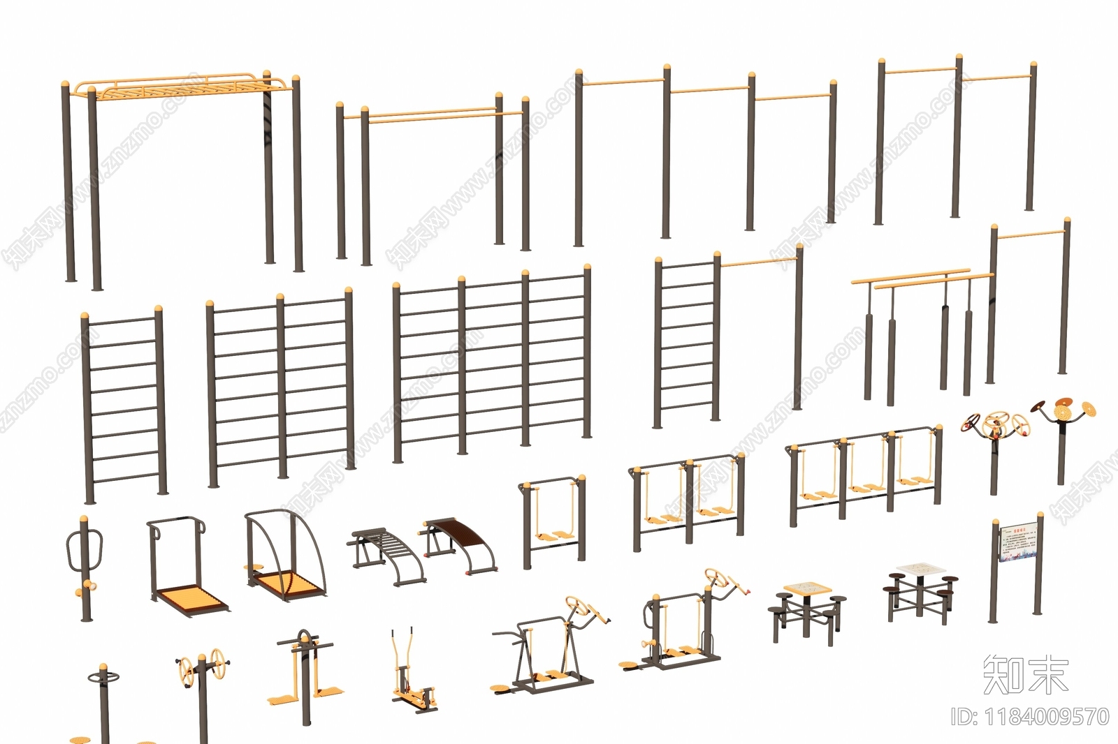健身器材SU模型下载【ID:1184009570】