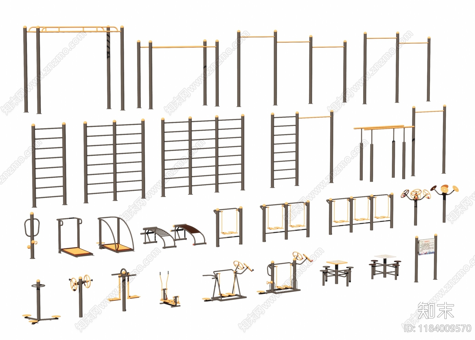 健身器材SU模型下载【ID:1184009570】